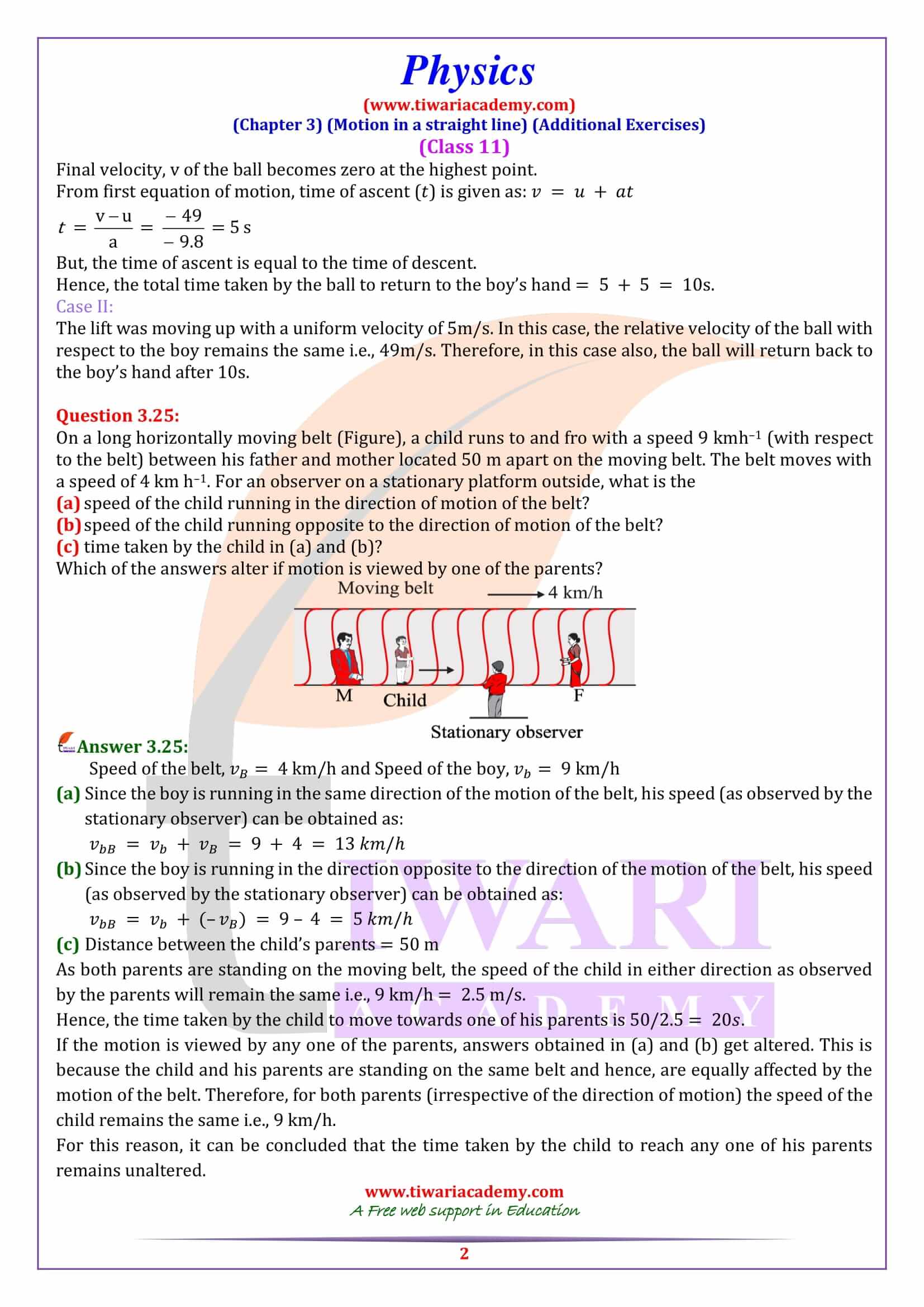 NCERT Solutions for Class 11 Physics Chapter 3