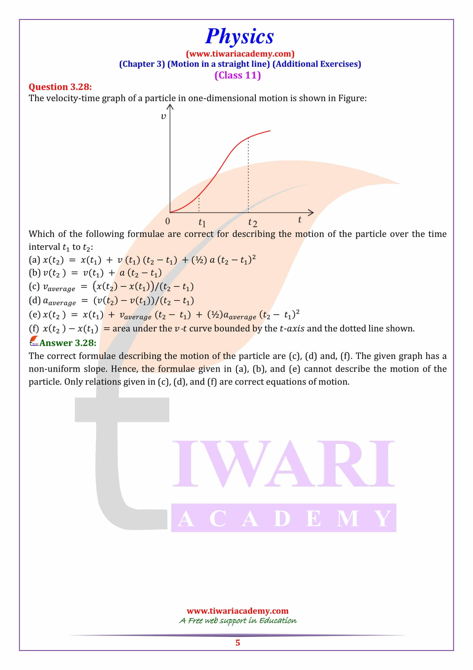 NCERT Solutions for Class 11 Physics Chapter 3 Additional Question Answers