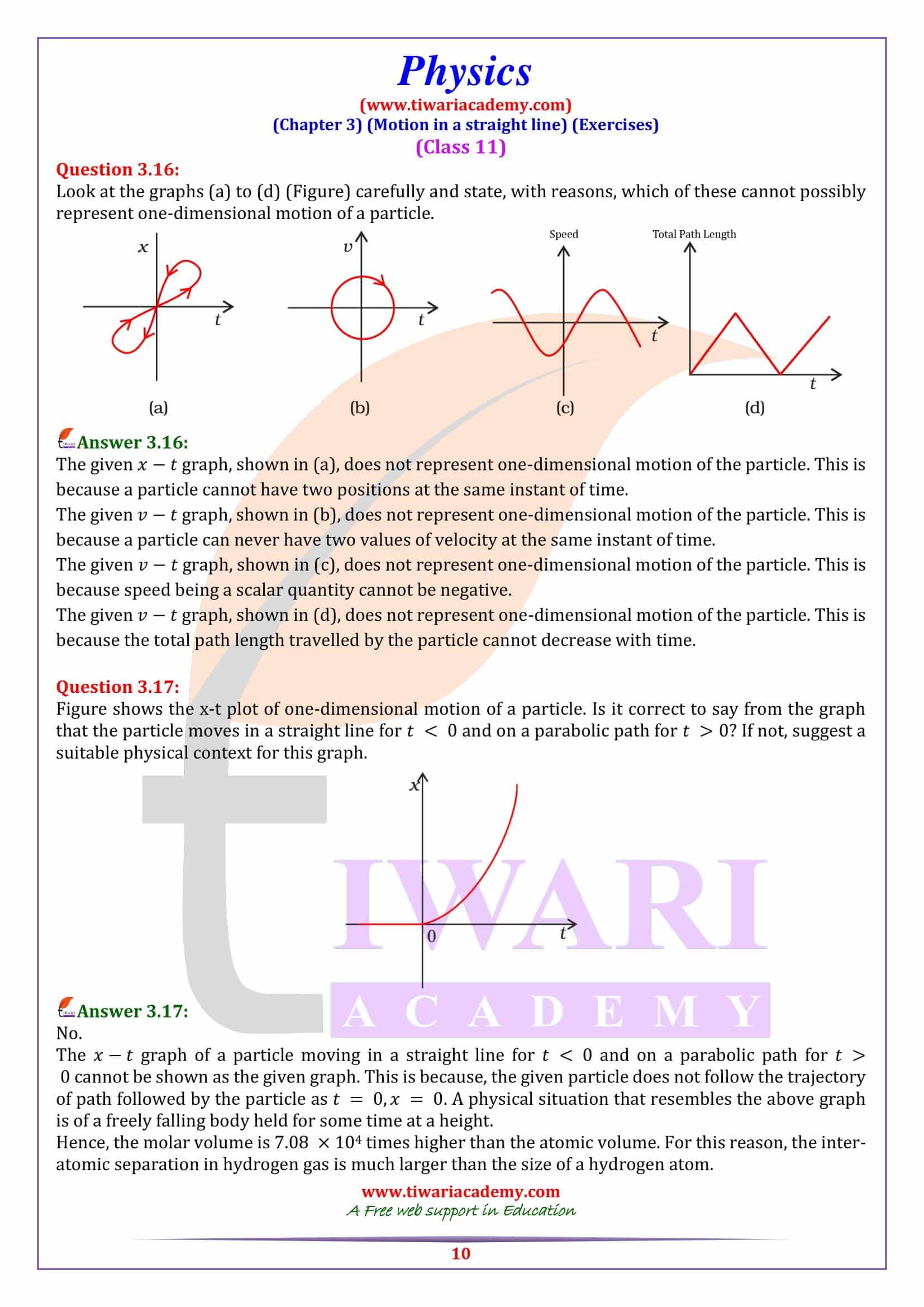 Class 11 Physics Chapter 3 Question Answers