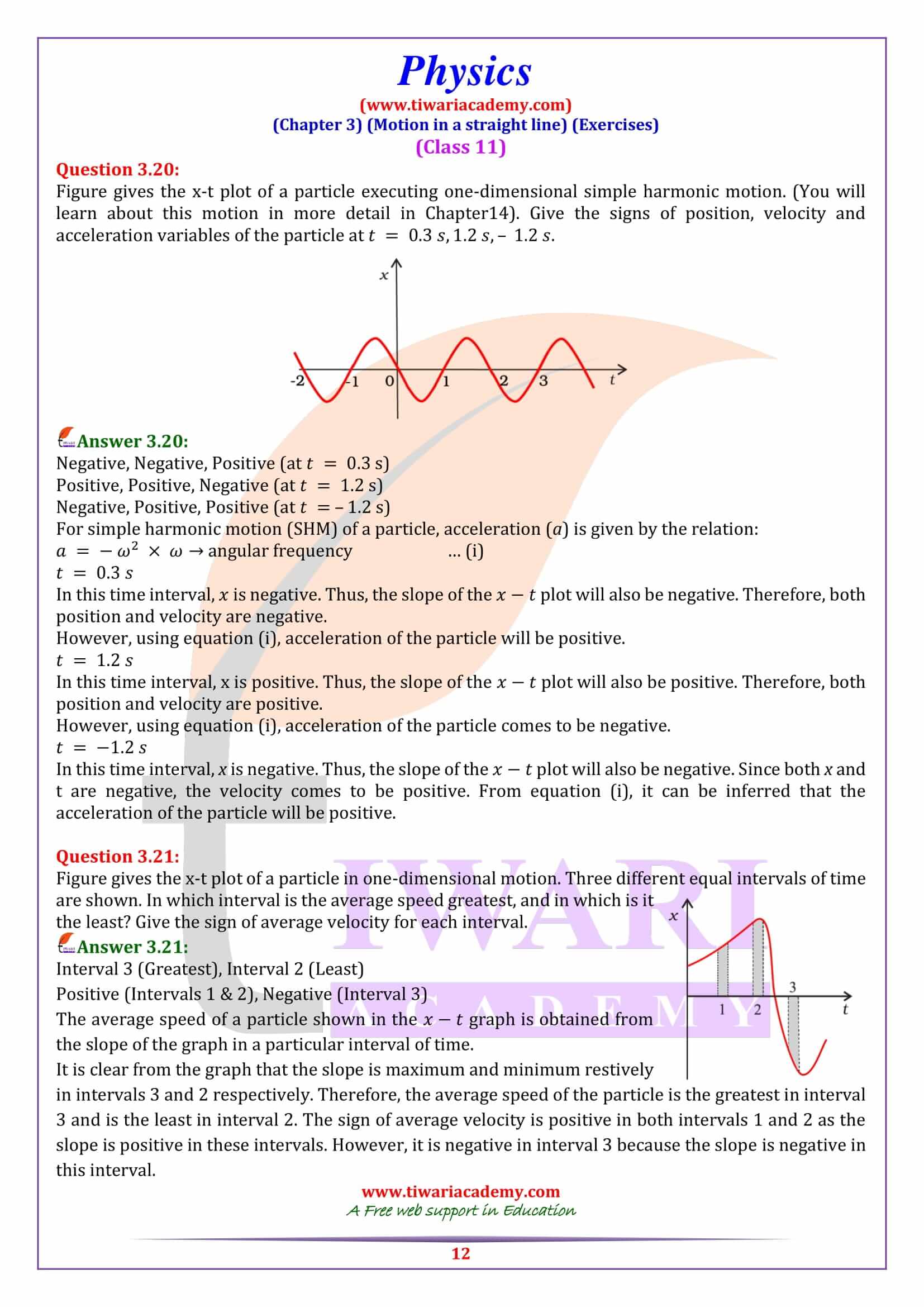 Class 11 Physics Chapter 3 all answers