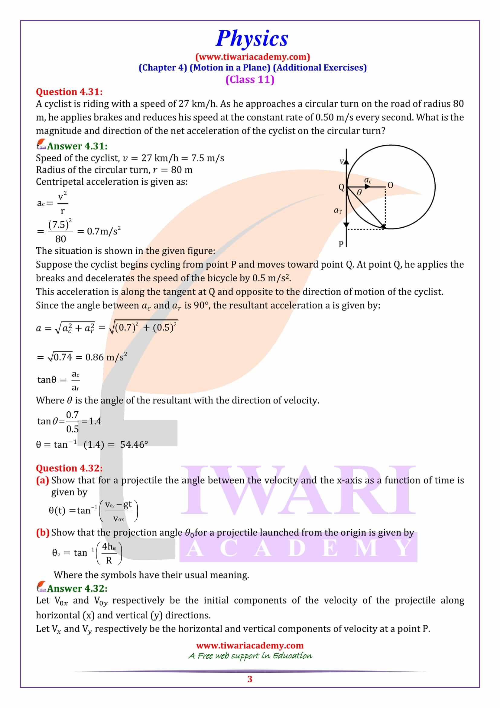 class 11 physics chapter 4 assignment