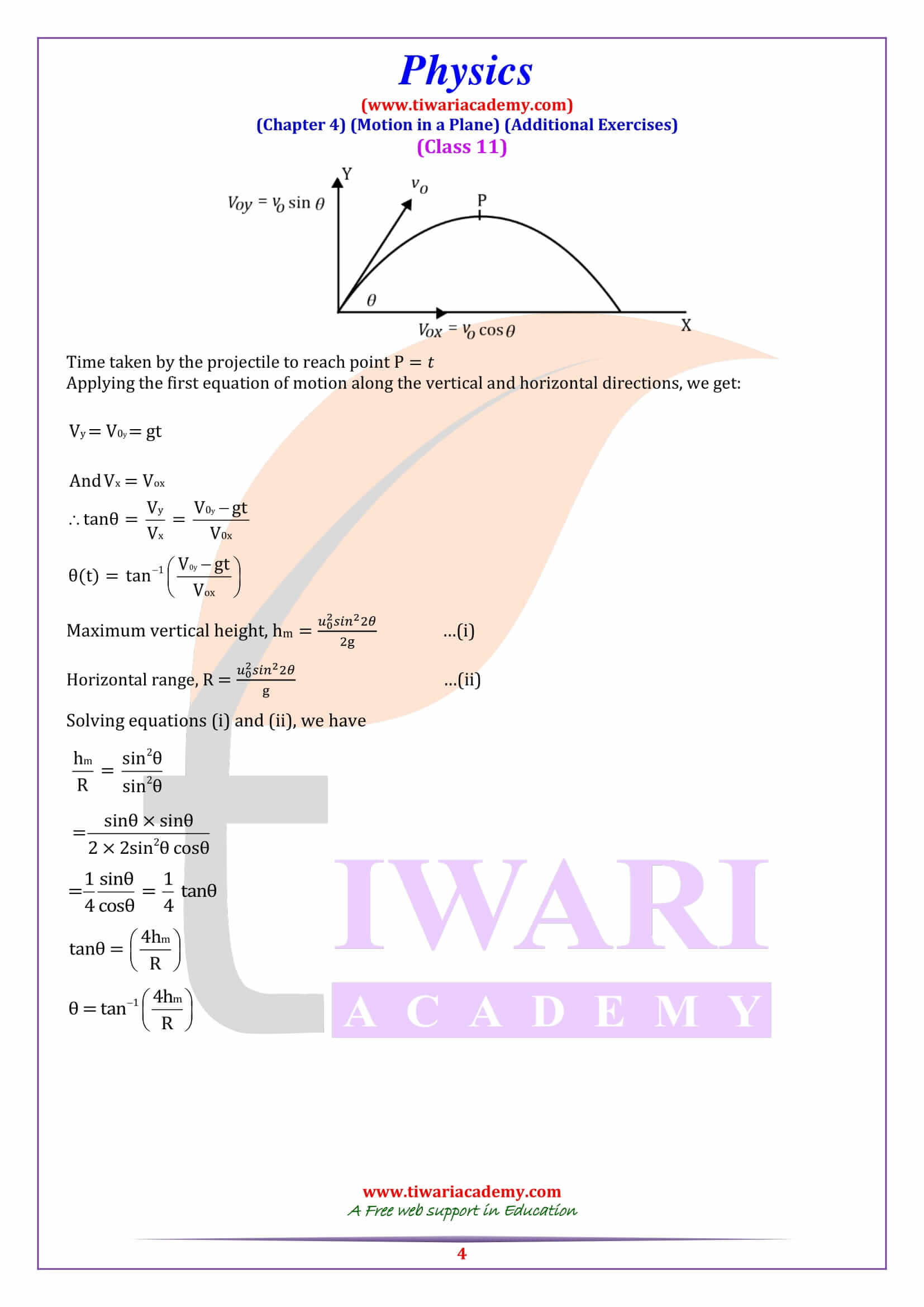 NCERT Solutions for Class 11 Physics Chapter 4 Additonal Questions