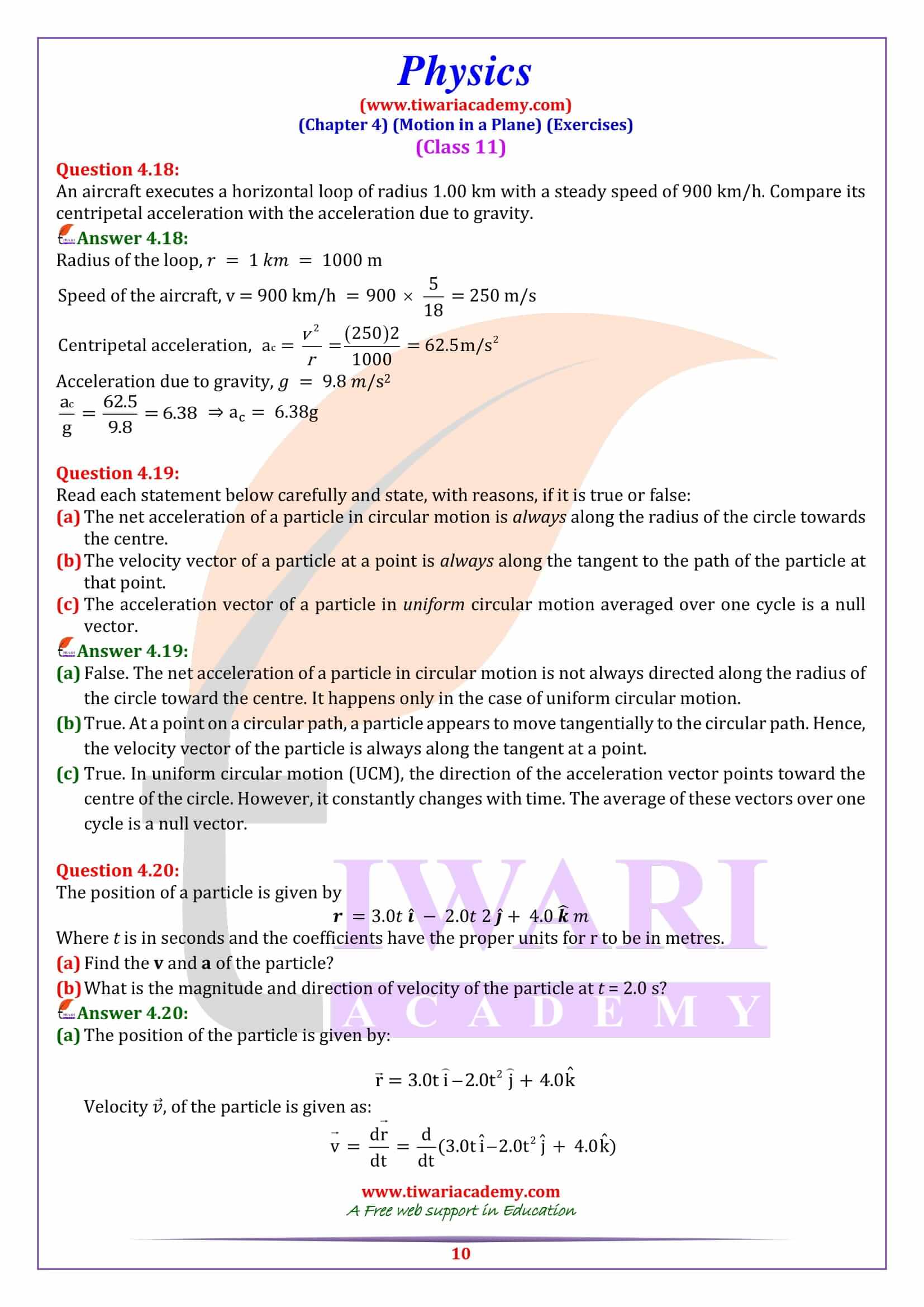 Class 11 Physics Chapter 4