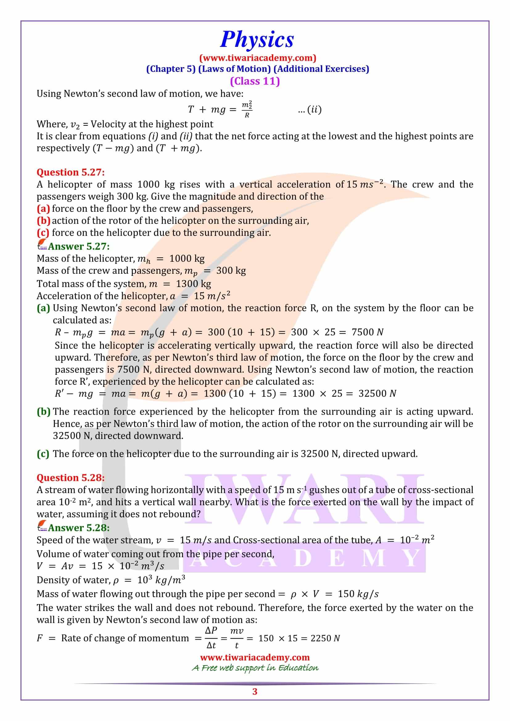 NCERT Solutions for Class 11 Physics Chapter 5 Question Answers