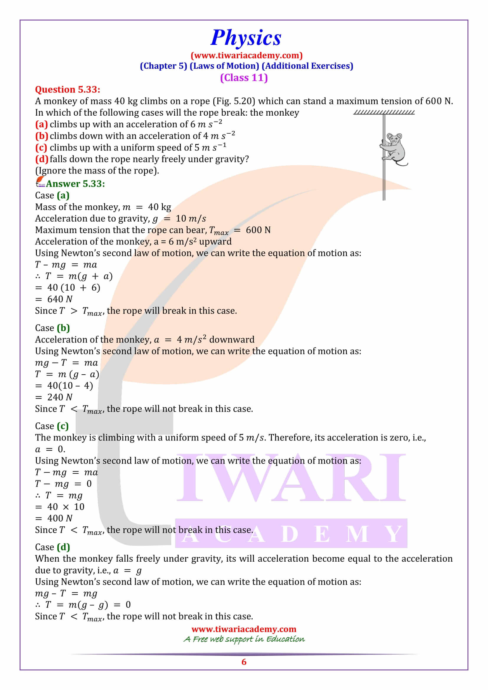 NCERT Solutions for Class 11 Physics Chapter 5 download