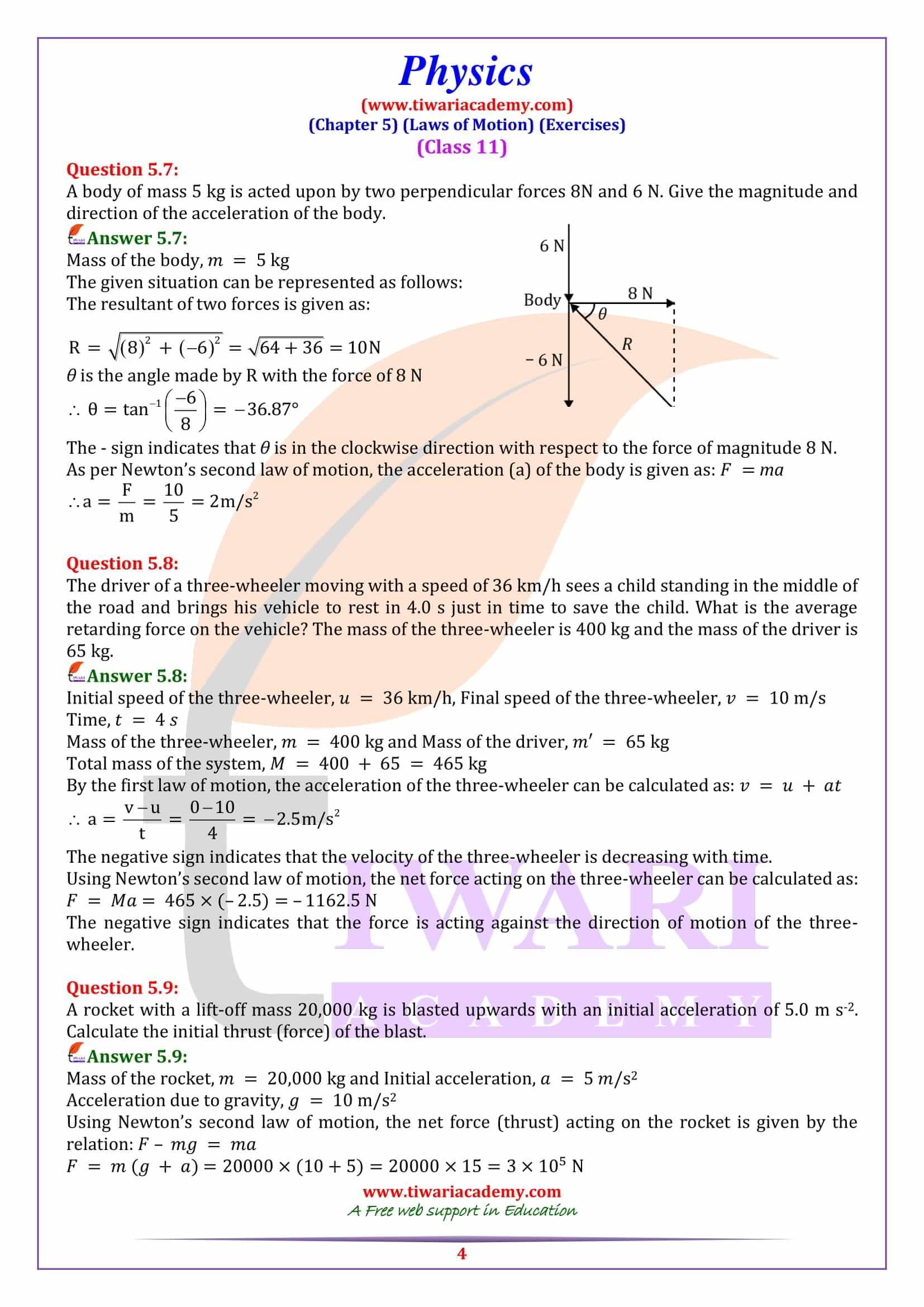 Class 11 Physics Chapter 5