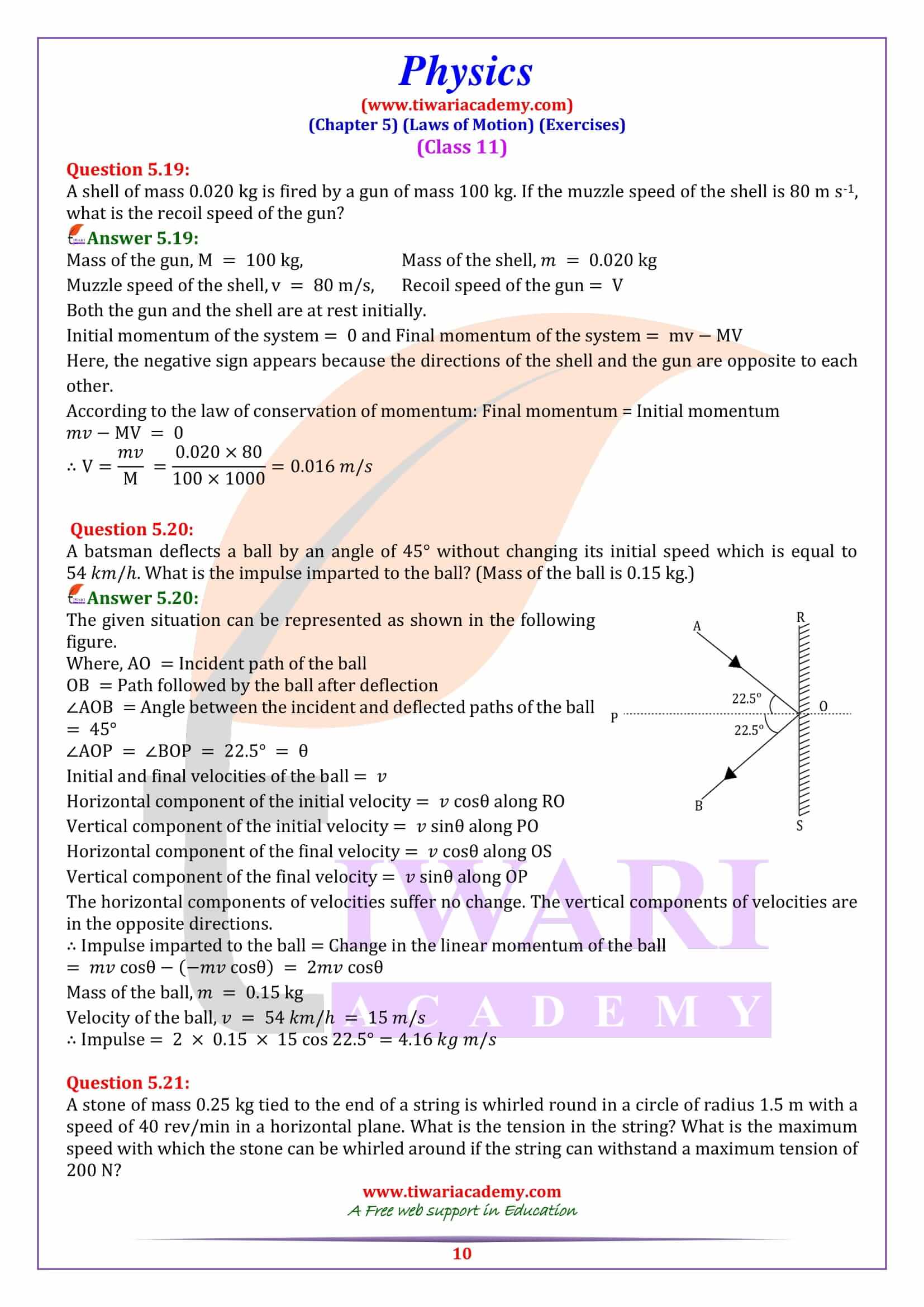 Class 11 Physics Chapter 5 all answers