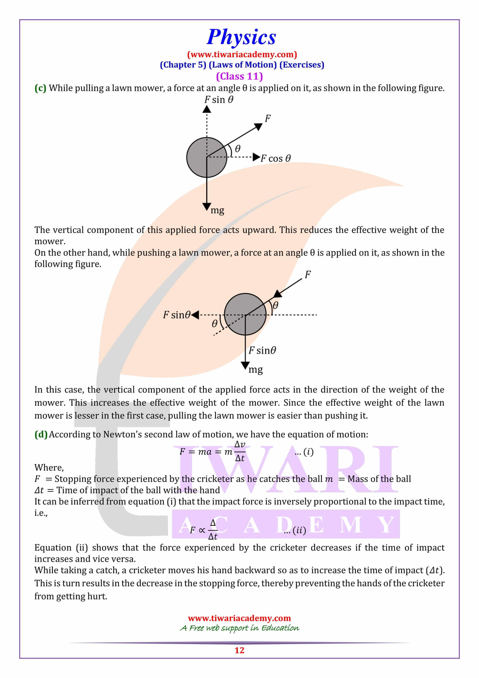 Class 11 Physics Chapter 5 PDF