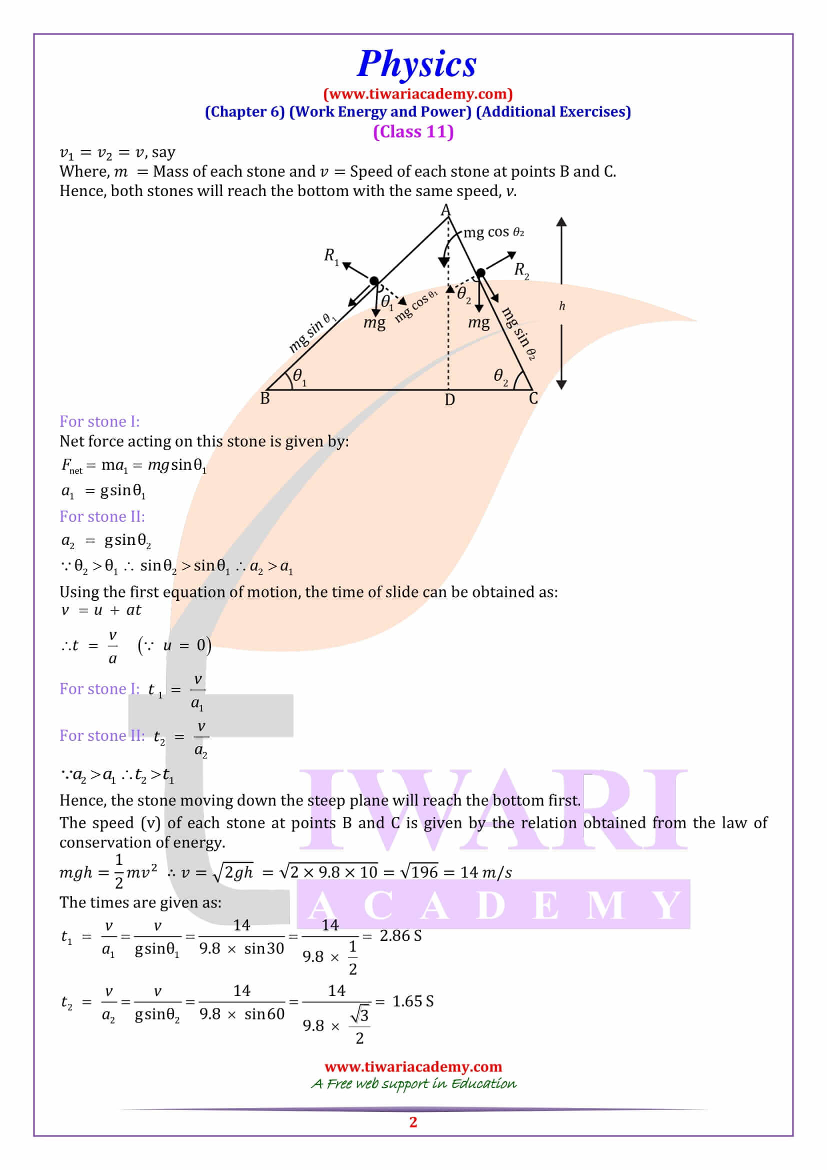 NCERT Solutions for Class 11 Physics Chapter 6