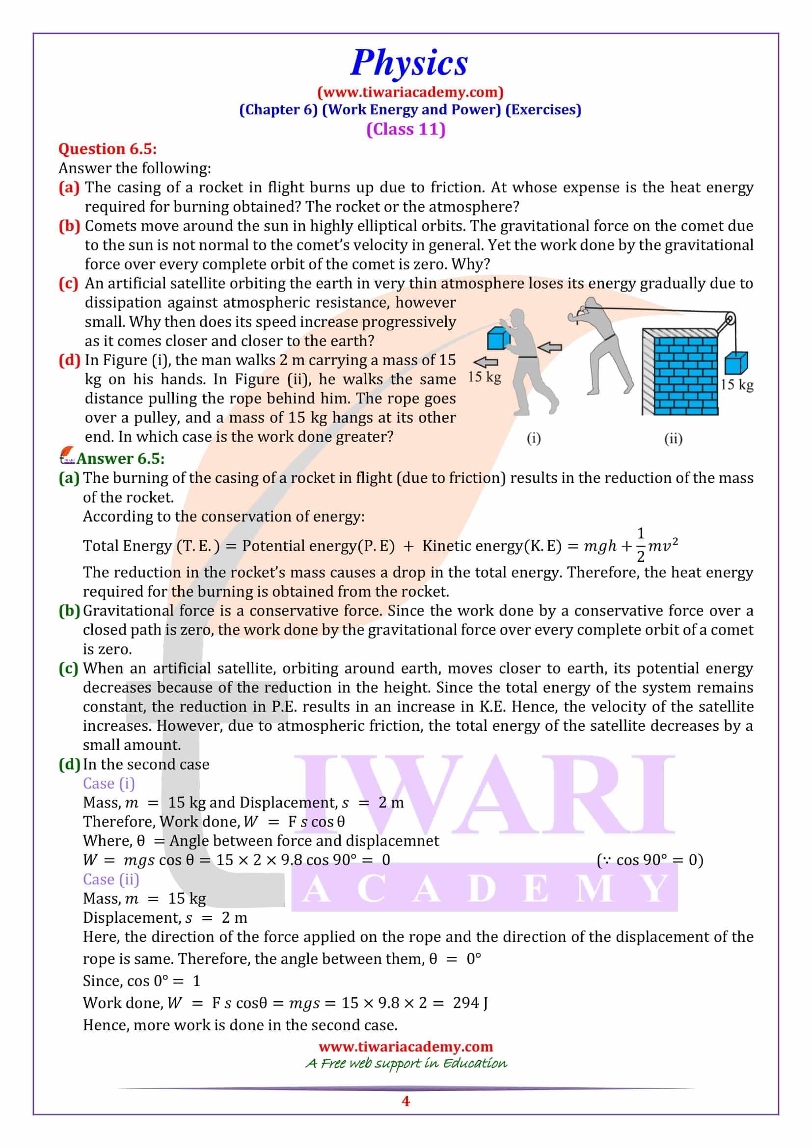 NCERT Solutions for Class 11 Physics Chapter 6 guide