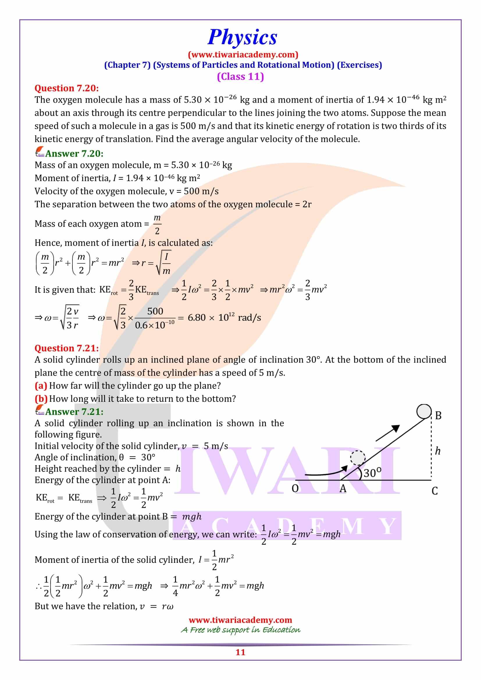 Class 11 Physics Chapter 7 Exercise QA