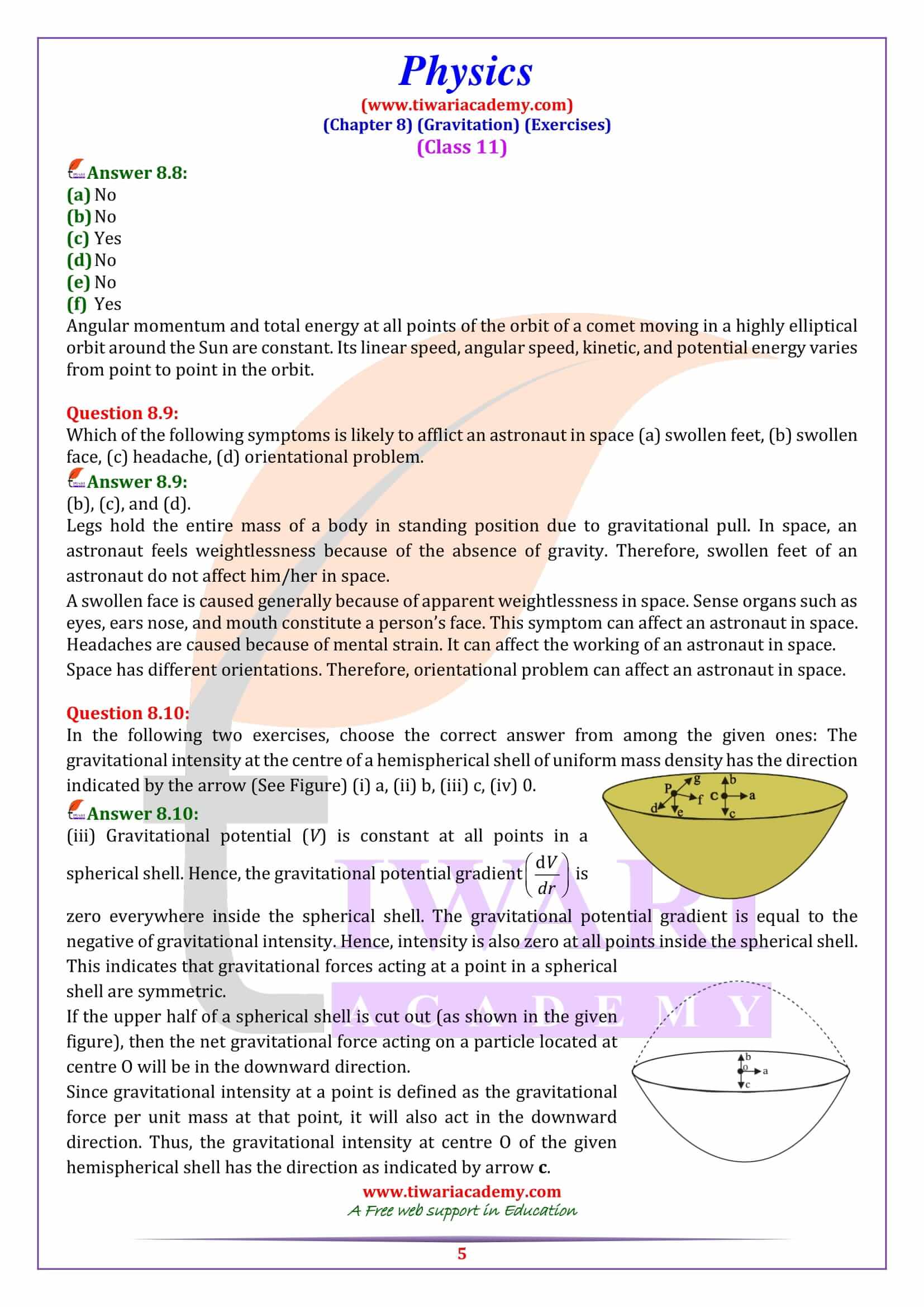 NCERT Solutions for Class 11 Physics Chapter 8 free download