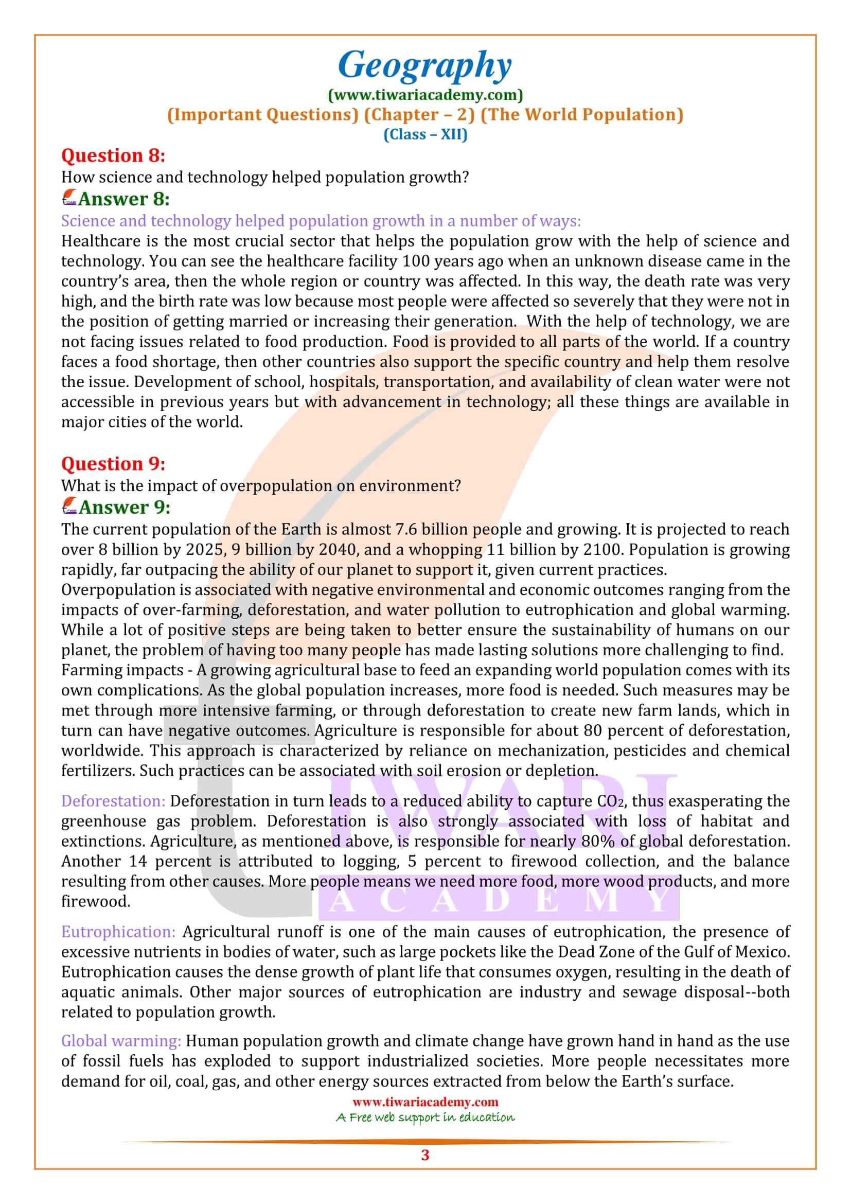 Class 12 Geography Chapter 2 Practice Questions