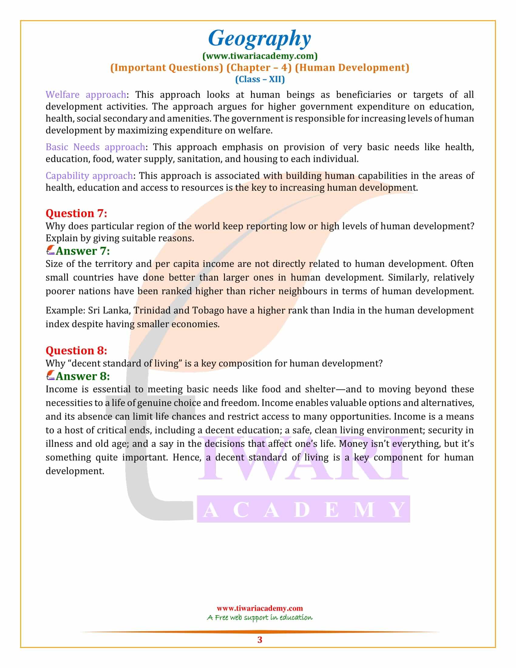 Class 12 Geography Chapter 4 Extra Questions