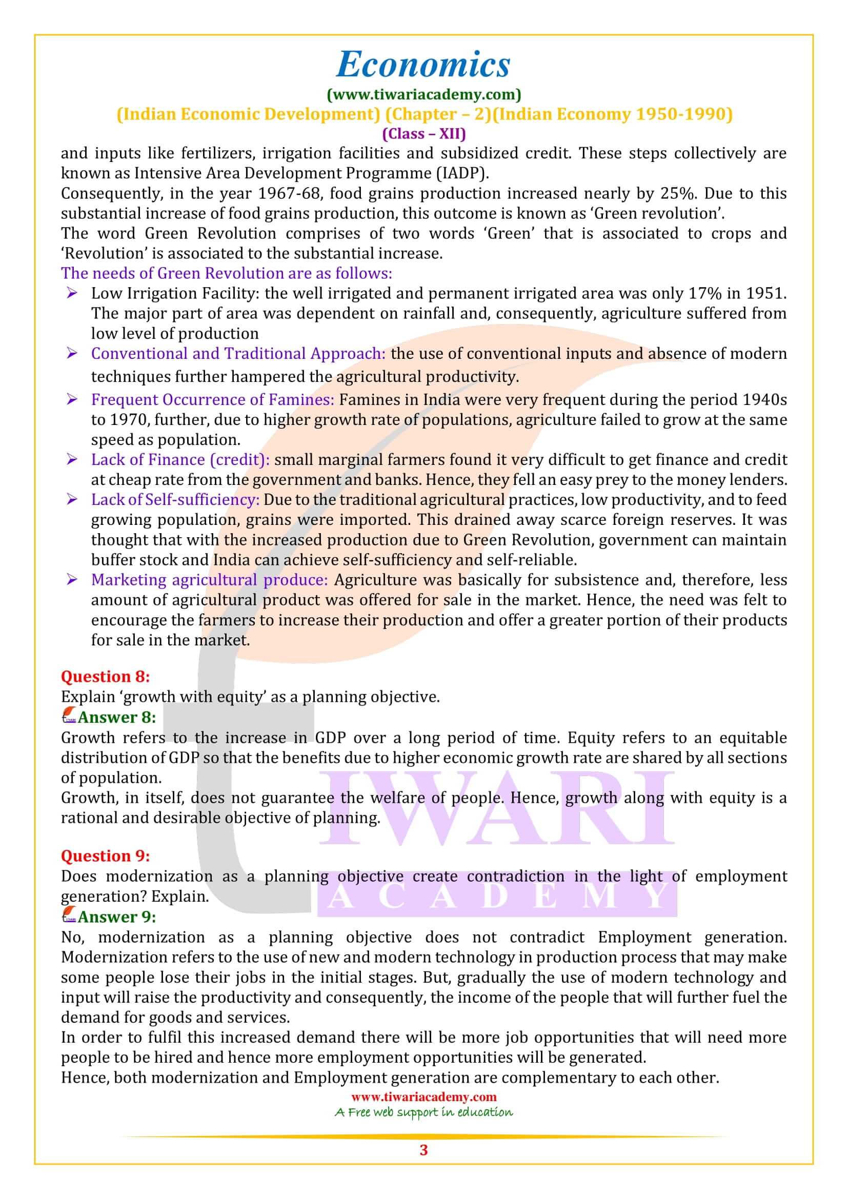 Class 12 Indian Economic Development Chapter 2