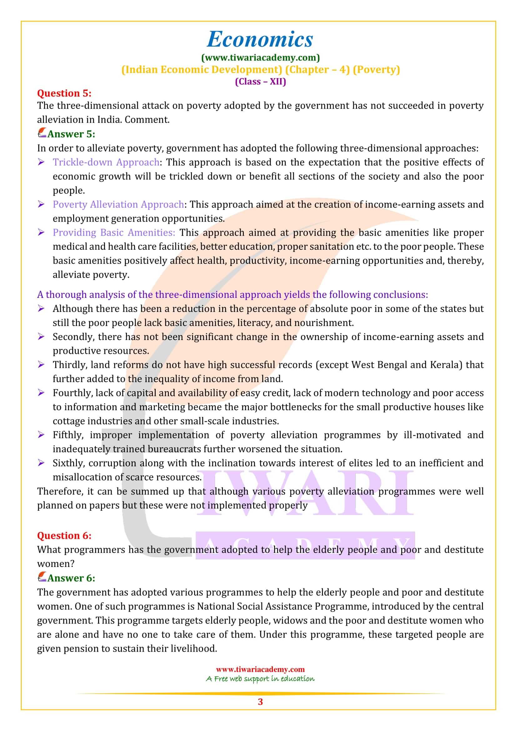 NCERT Solutions for Class 12 Indian Economic Development Chapter 4 guide