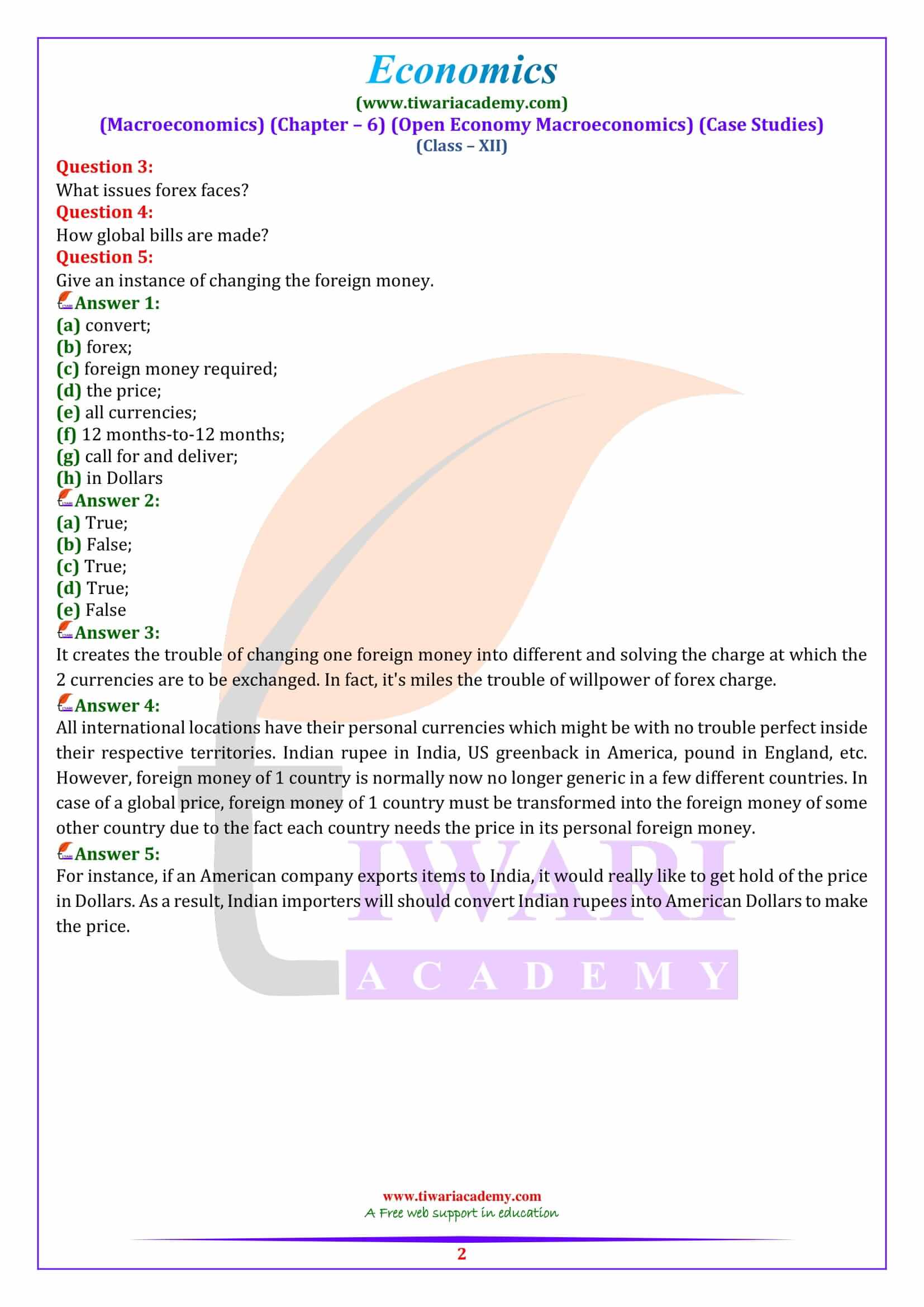 Class 12 Macroeconomics Chapter 6 Case Study QA