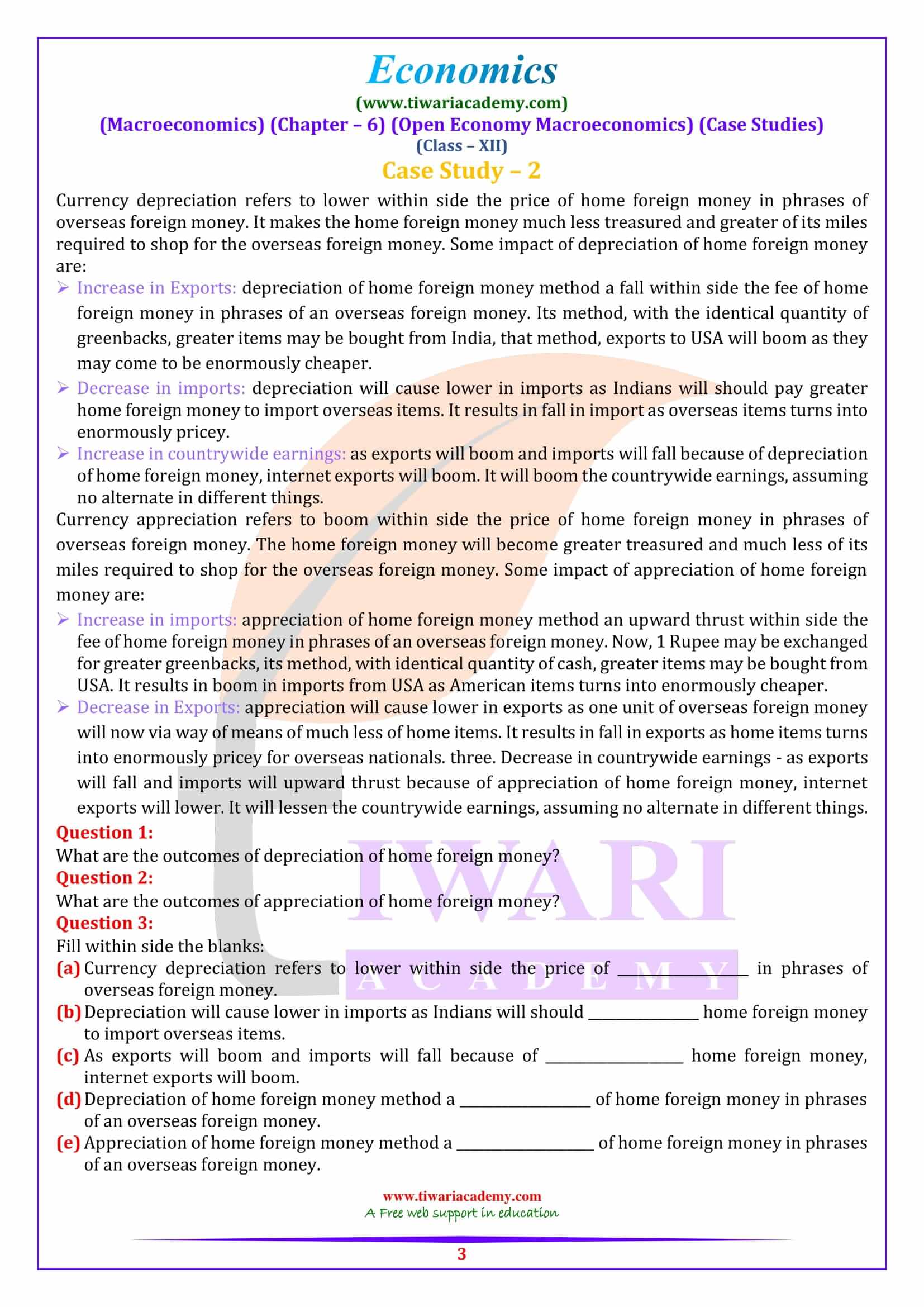 Class 12 Macroeconomics Chapter 6 Case Study answers