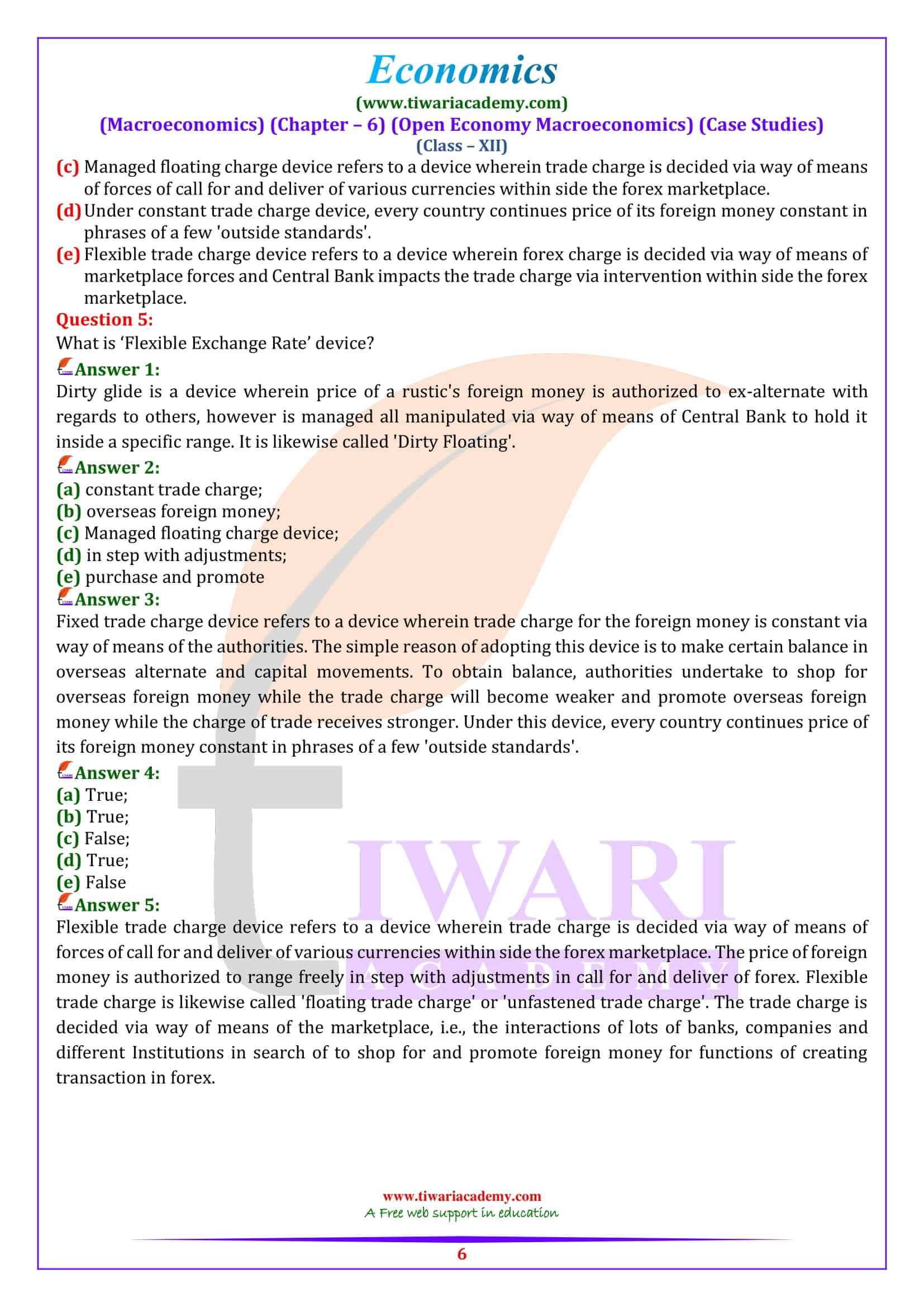 Class 12 Macroeconomics Chapter 6 Case Study practice questions