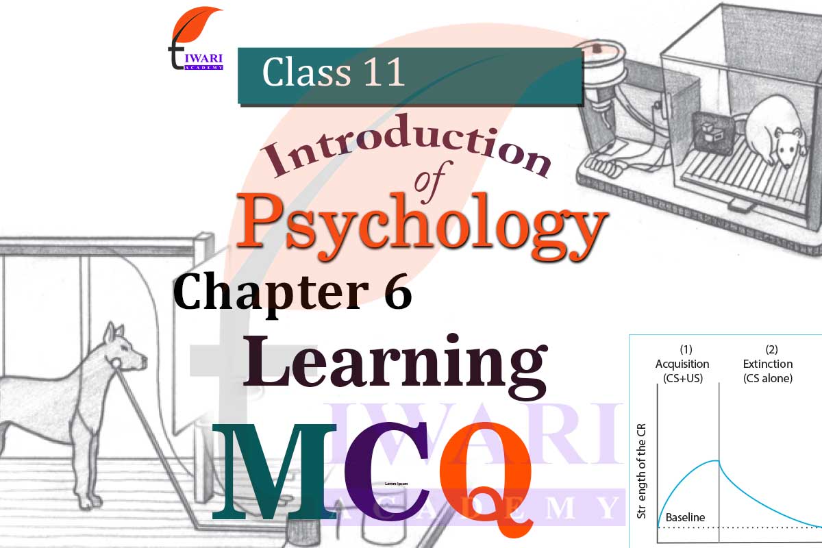 Class 11 Psychology Chapter 6 MCQ Learning
