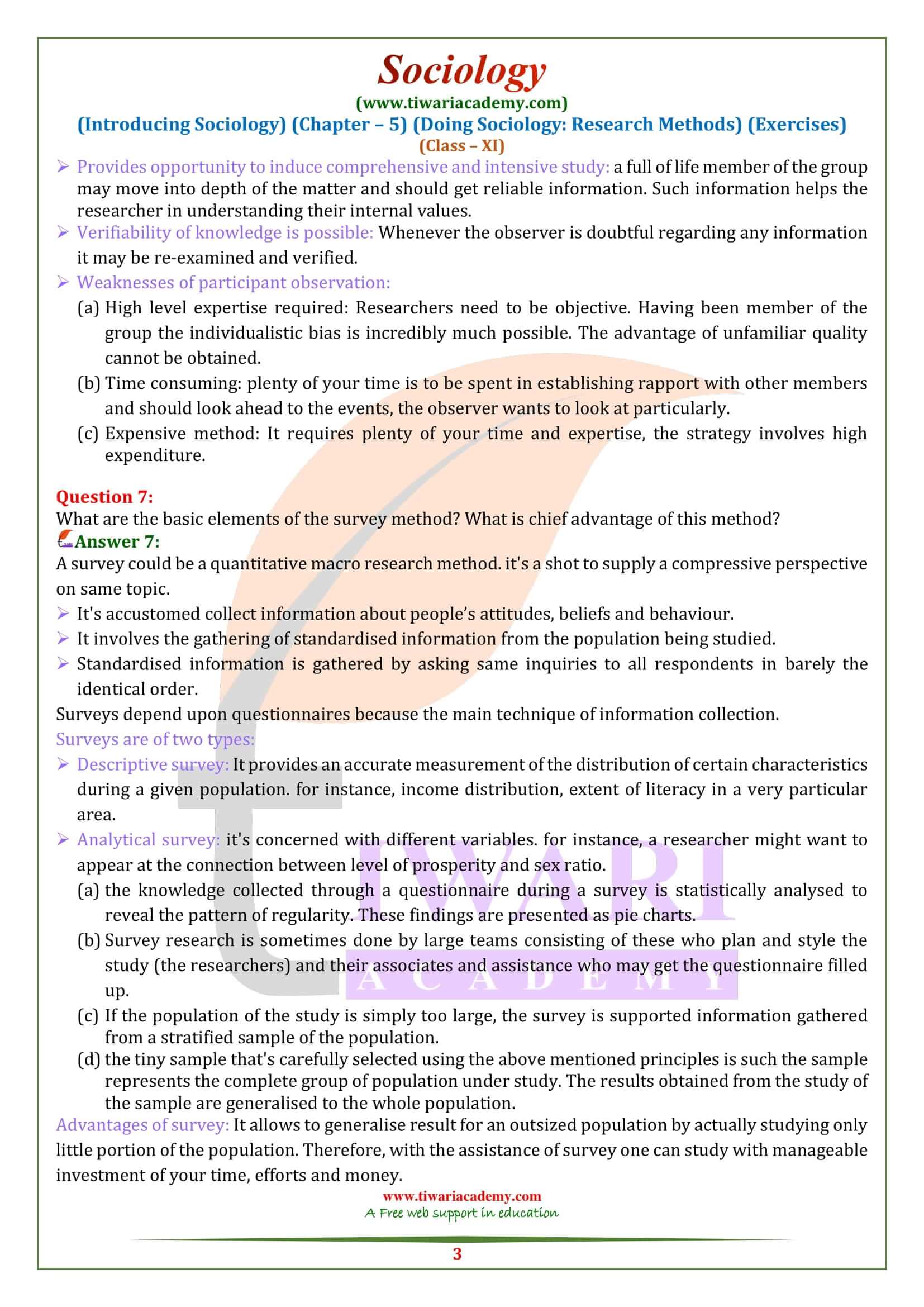 NCERT Solutions for Class 11 Sociology Chapter 5 Question Answers