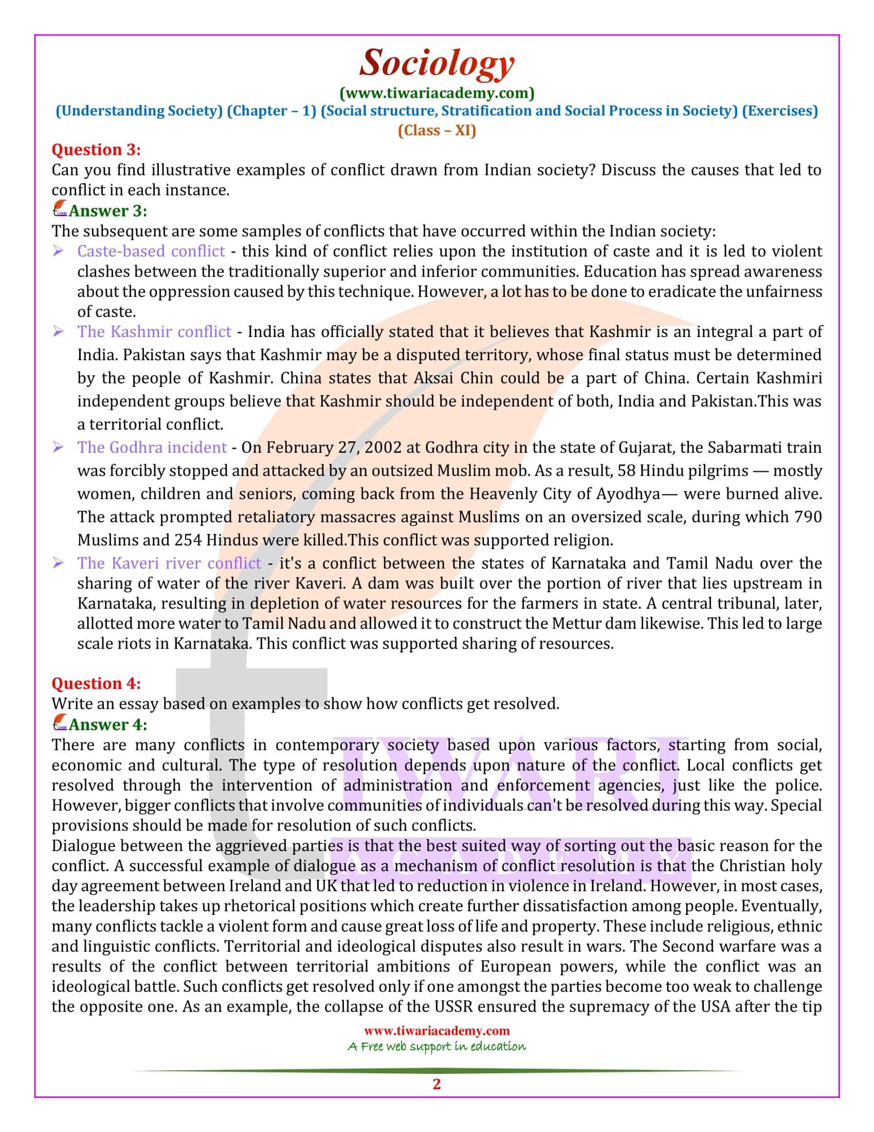 Class 11 Sociology Chapter 1 Social Structure