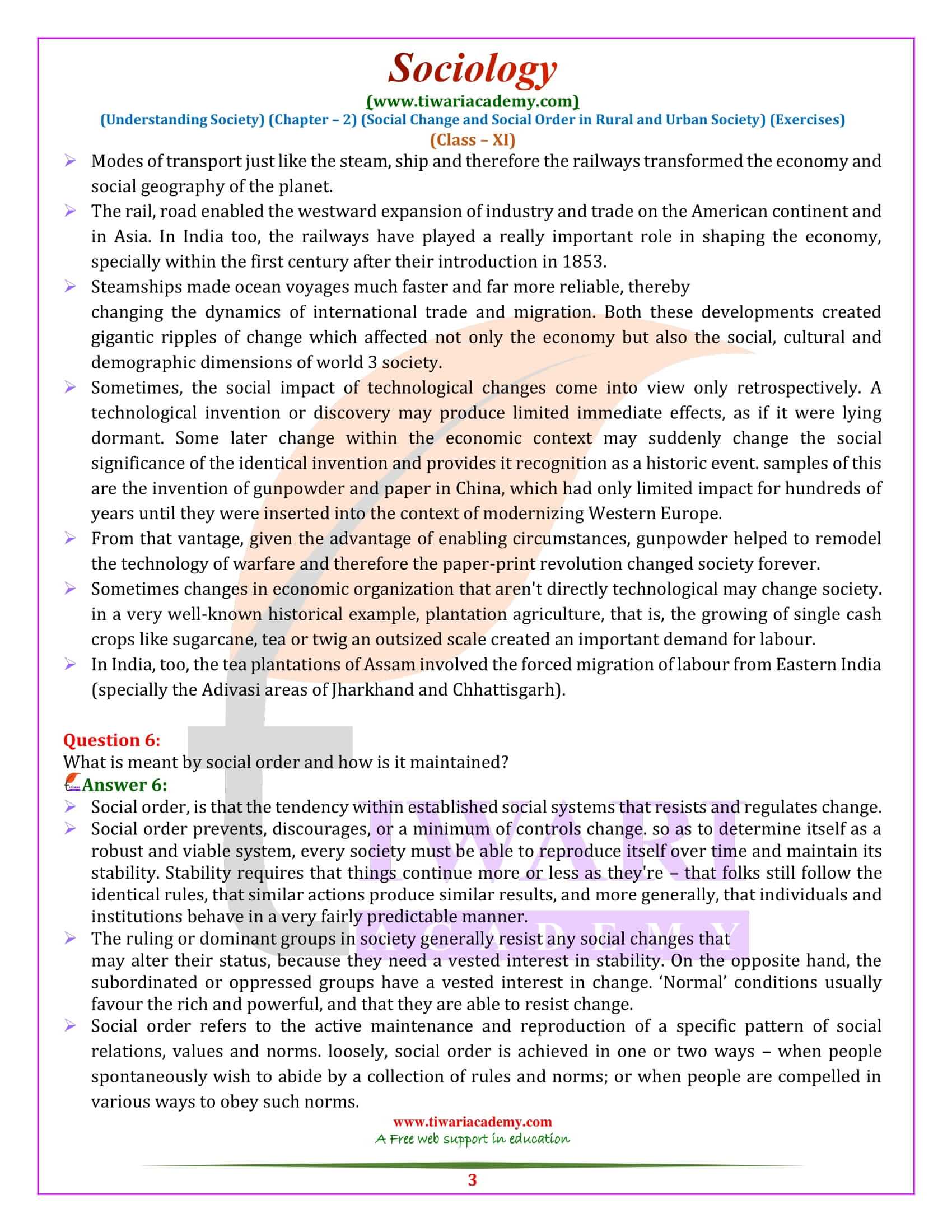 NCERT Solutions for Class 11 Sociology Chapter 2