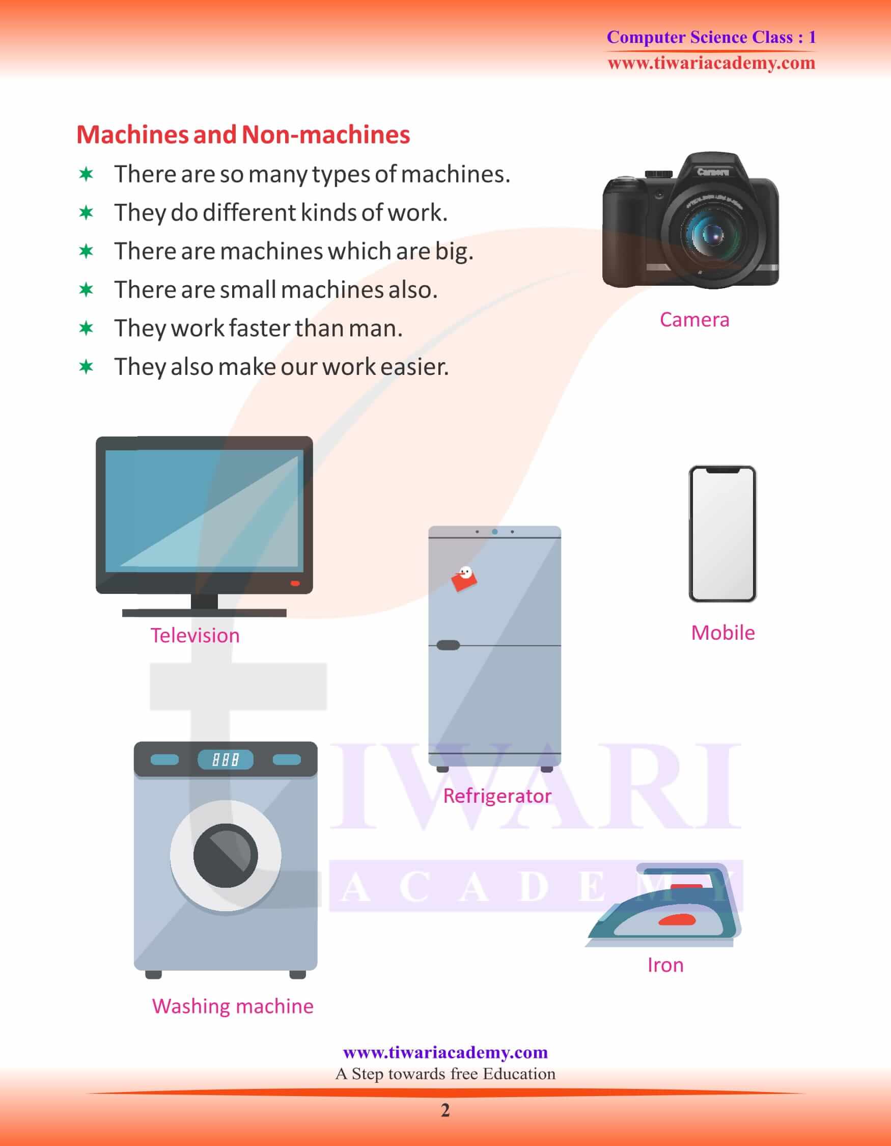 NCERT Solutions for Class 1 Computer Chapter 1 Activities