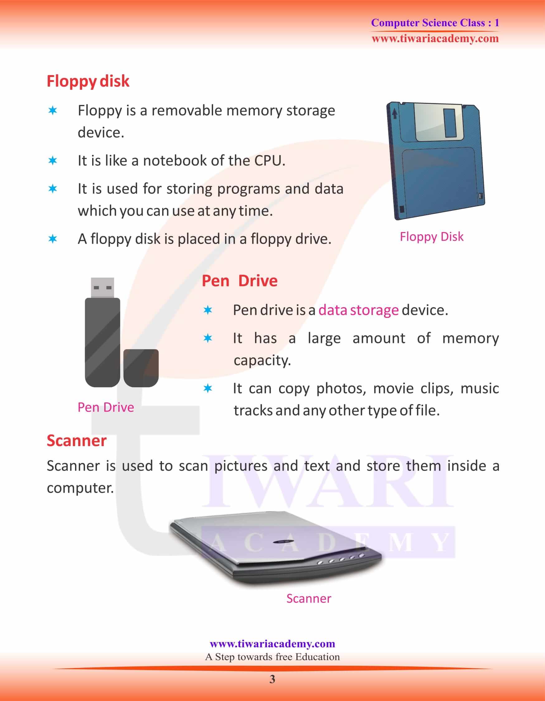 NCERT Solutions for Class 1 Computer Chapter 3 Assignments