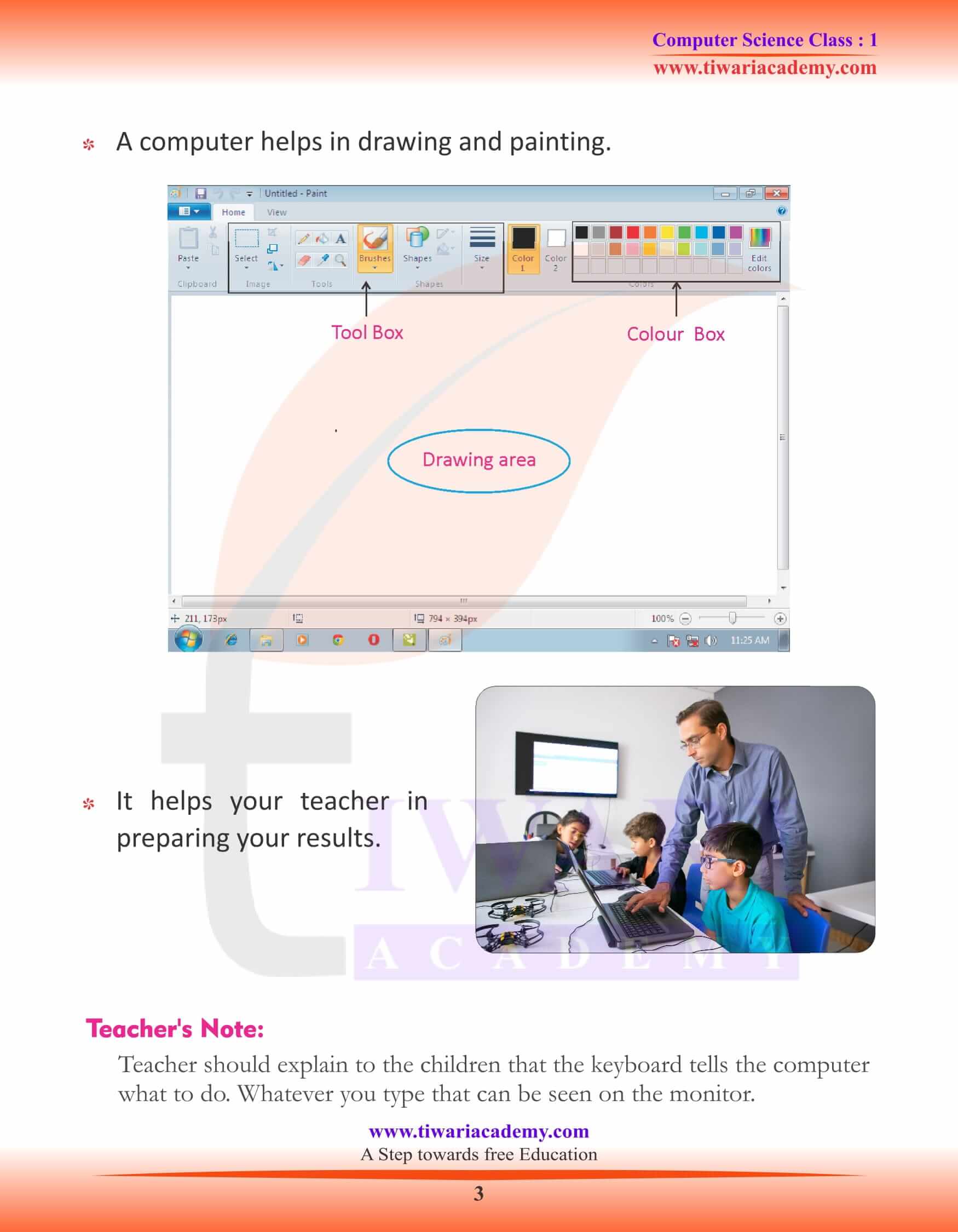 NCERT Solutions for Class 1 Computer Chapter 4 Activities