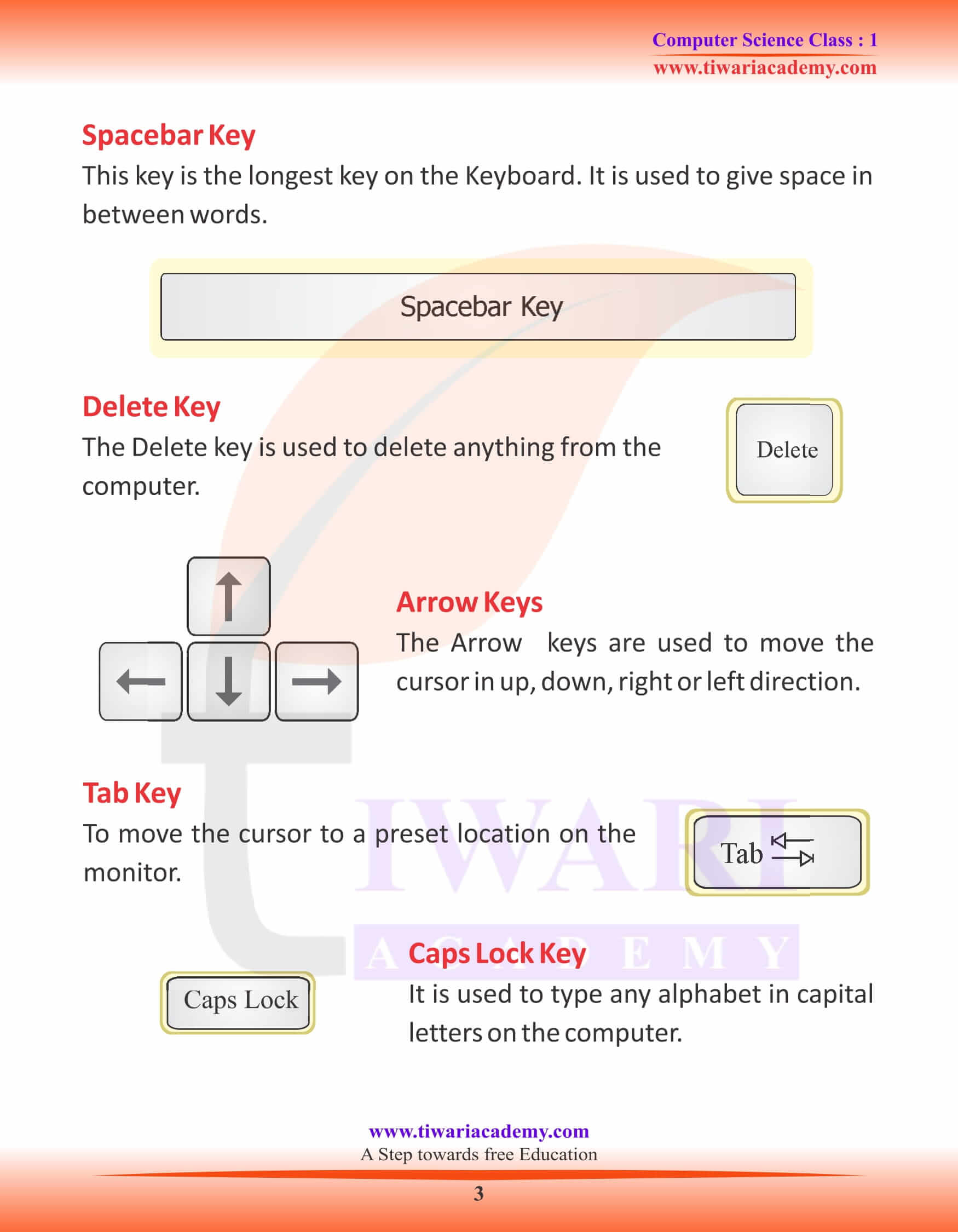 NCERT Solutions for Class 1 Computer Chapter 6 Question Answers