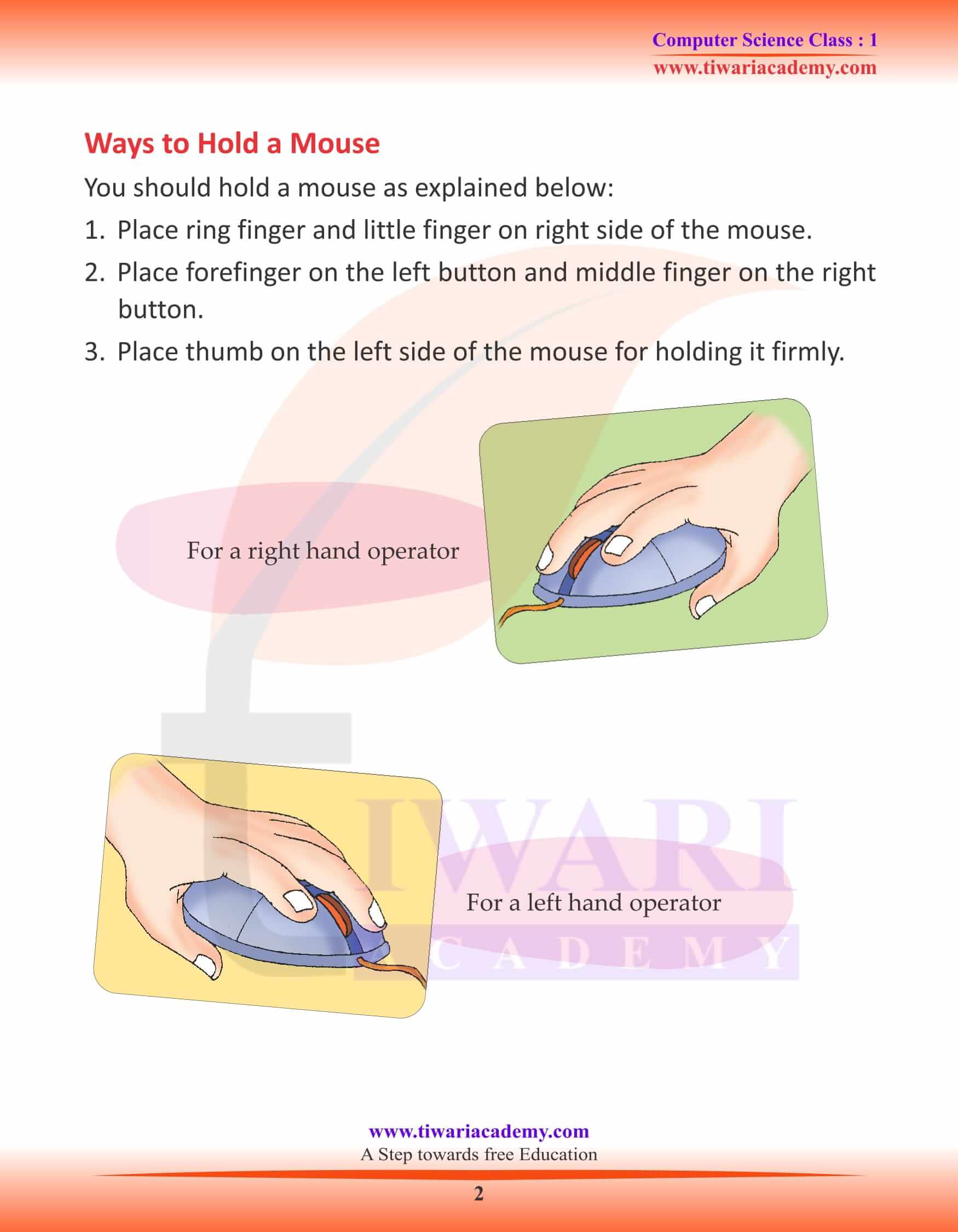 NCERT Solutions for Class 1 Computer Chapter 7 Activity