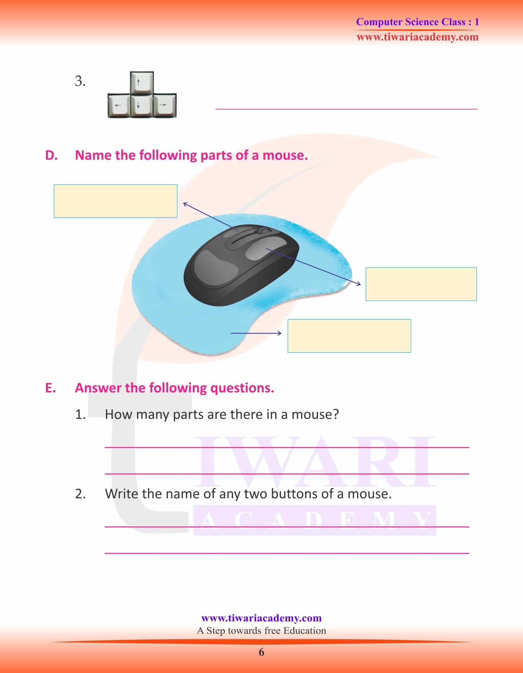 NCERT Solutions for Class 1 Computer Chapter 7 Revision