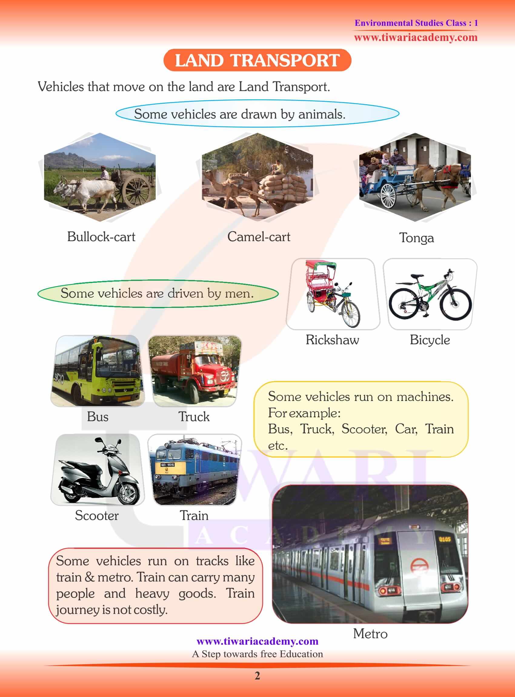 NCERT Solutions for Class 1 EVS Chapter 12