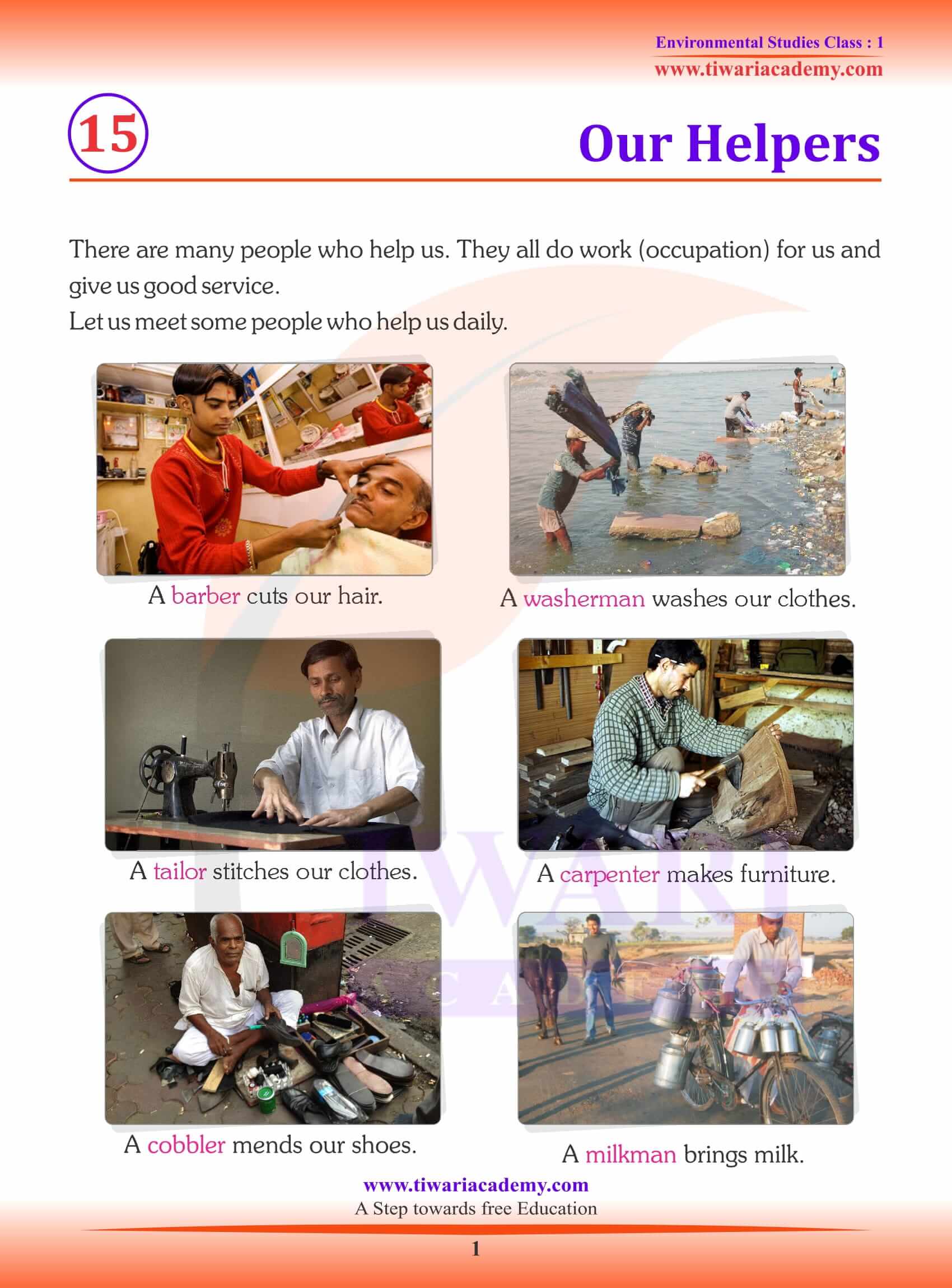 NCERT Solutions for Class 1 EVS (Environmental Studies)