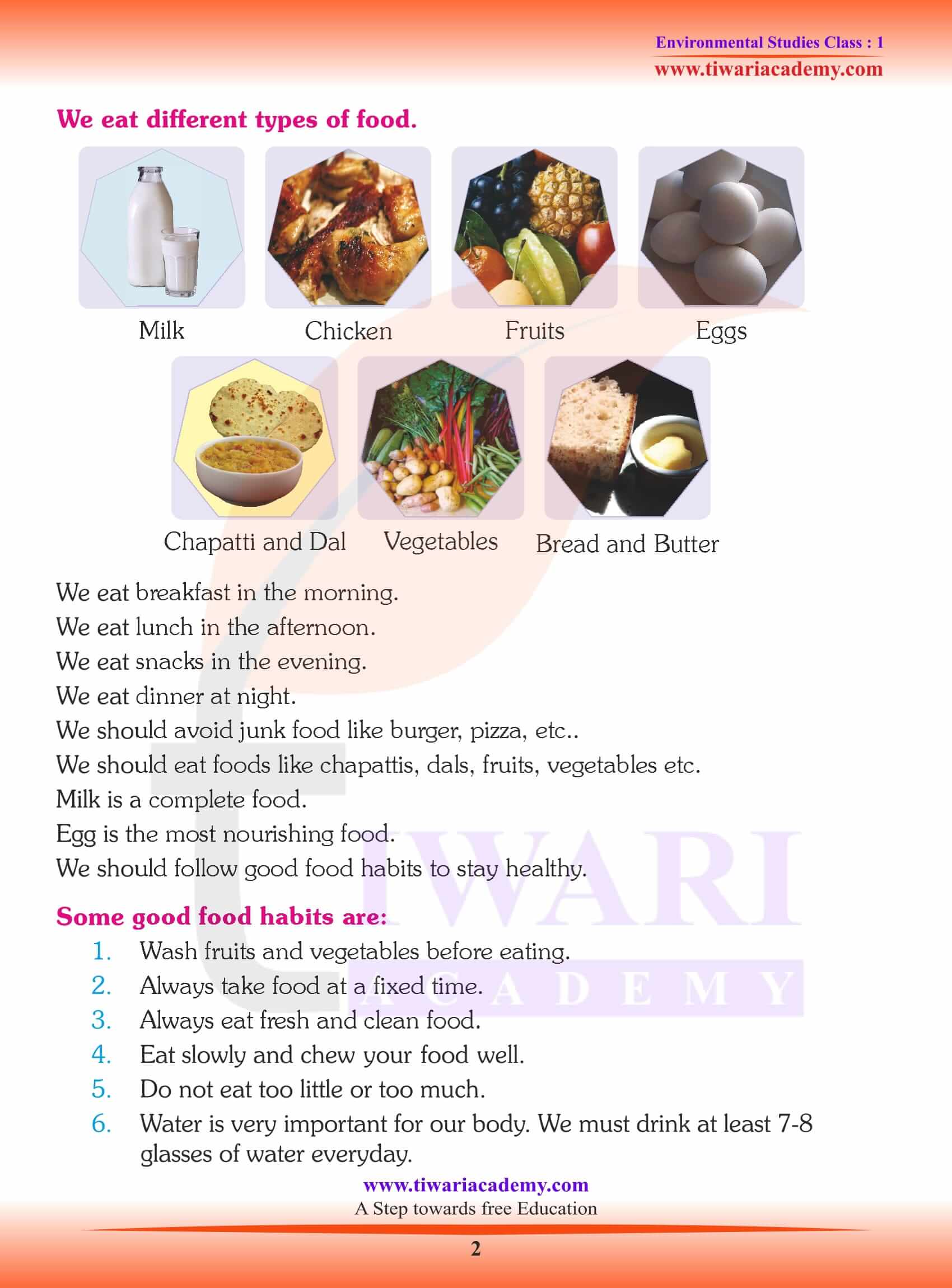 NCERT Solutions for Class 1 EVS (Environmental Studies)