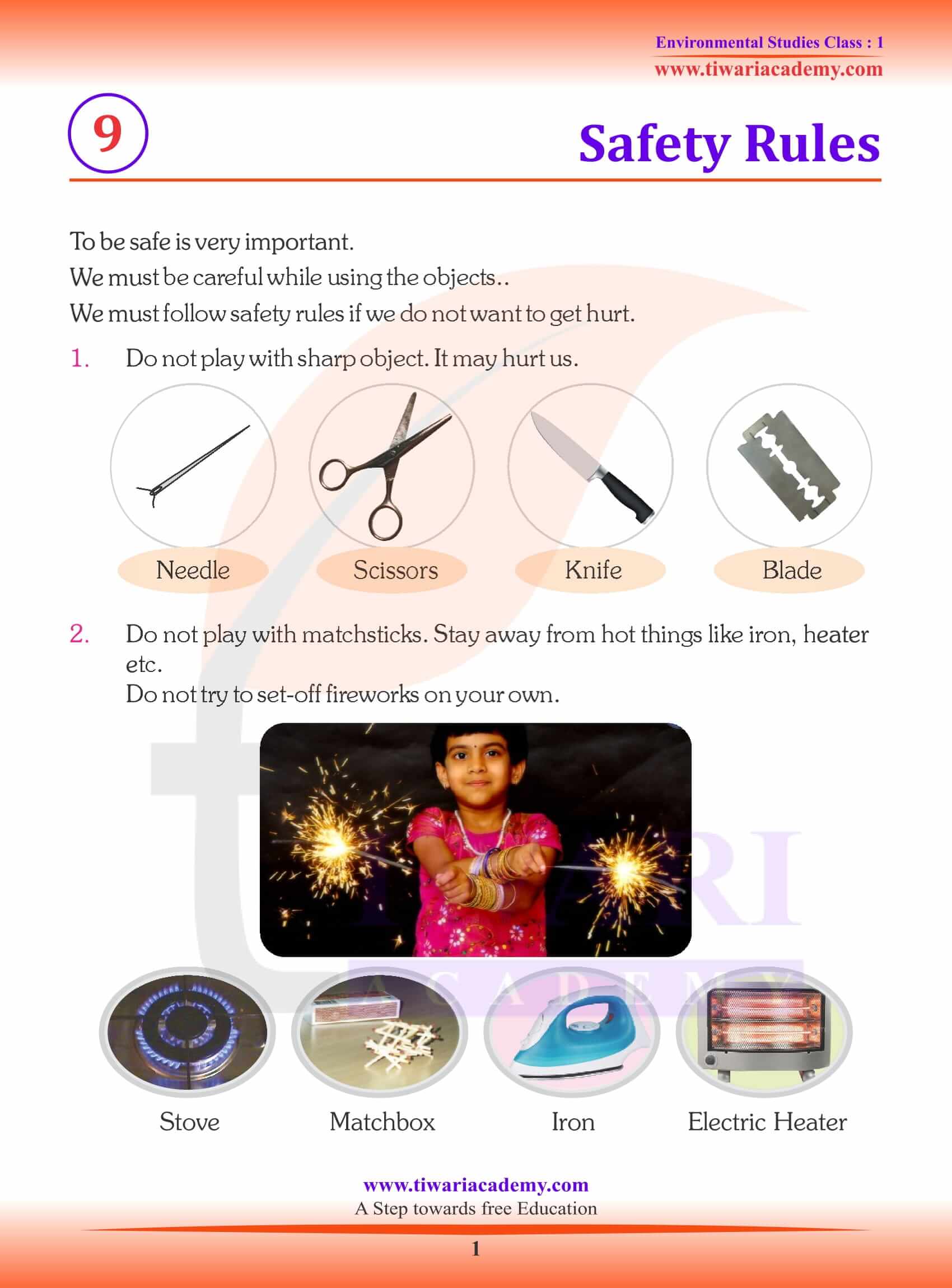 NCERT Solutions for Class 1 EVS (Environmental Studies)