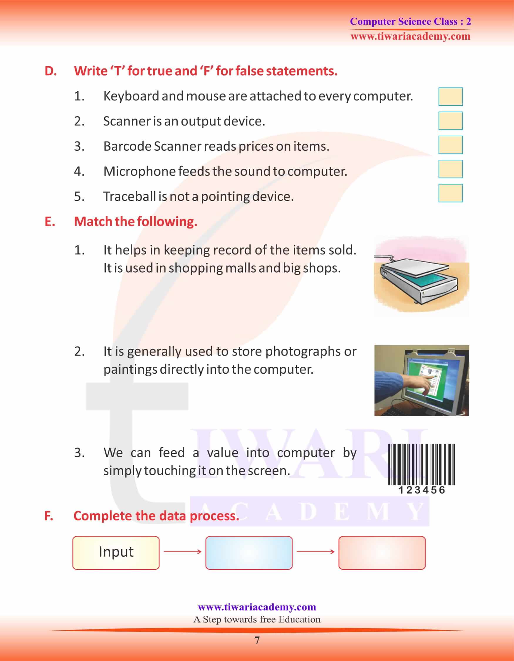 NCERT Solutions for Class 2 Computer Science 4 Question Answers