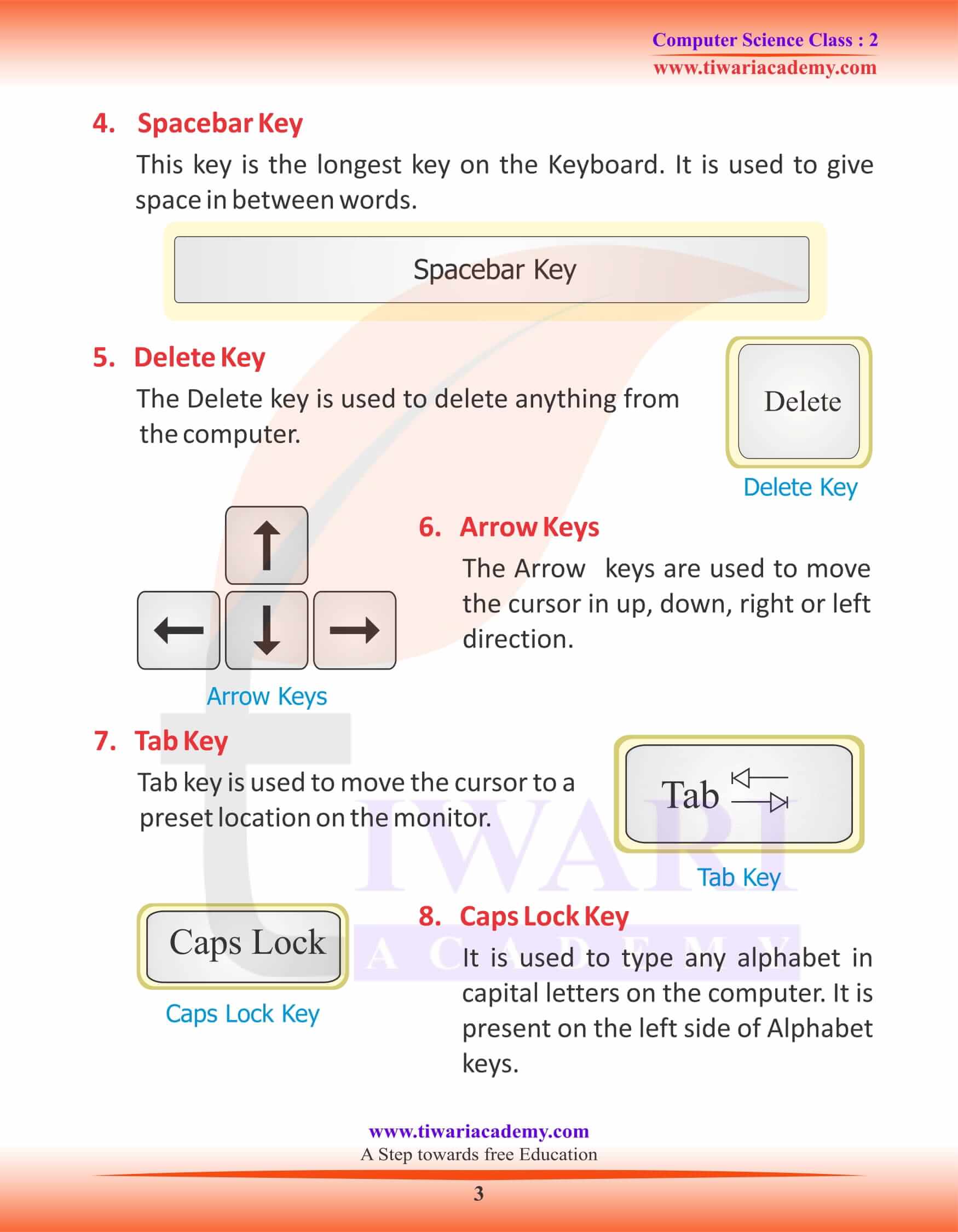 NCERT Solutions for Class 2 Computer Chapter 5 Question Answers