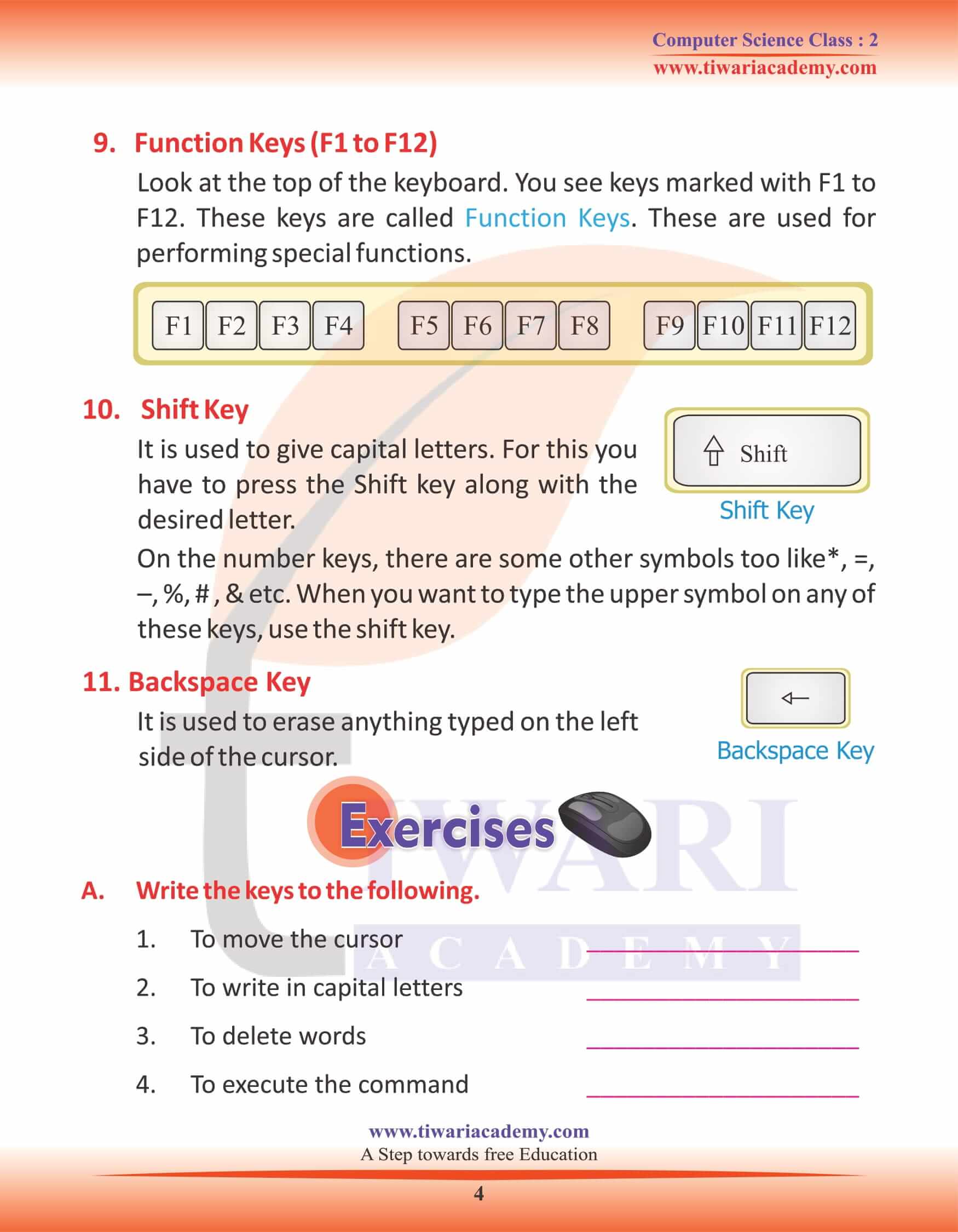 NCERT Solutions for Class 2 Computer Chapter 5 Notes