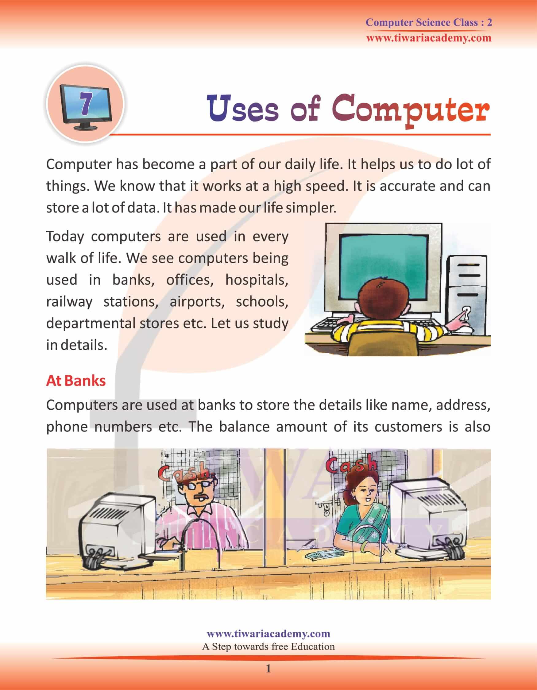 NCERT Solutions for Class 2 Computer Chapter 7