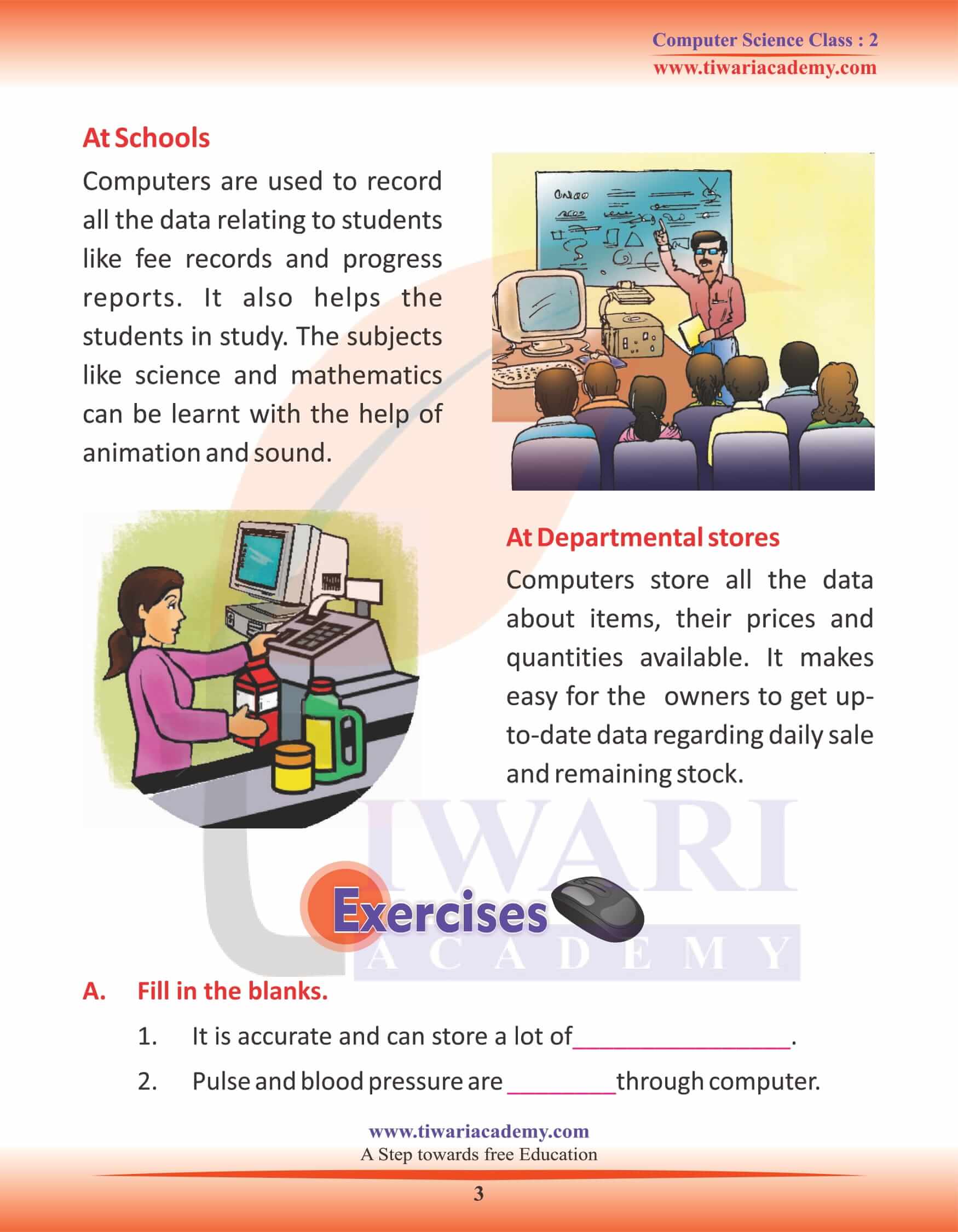 NCERT Solutions for Class 2 Computer Chapter 7 Assignments