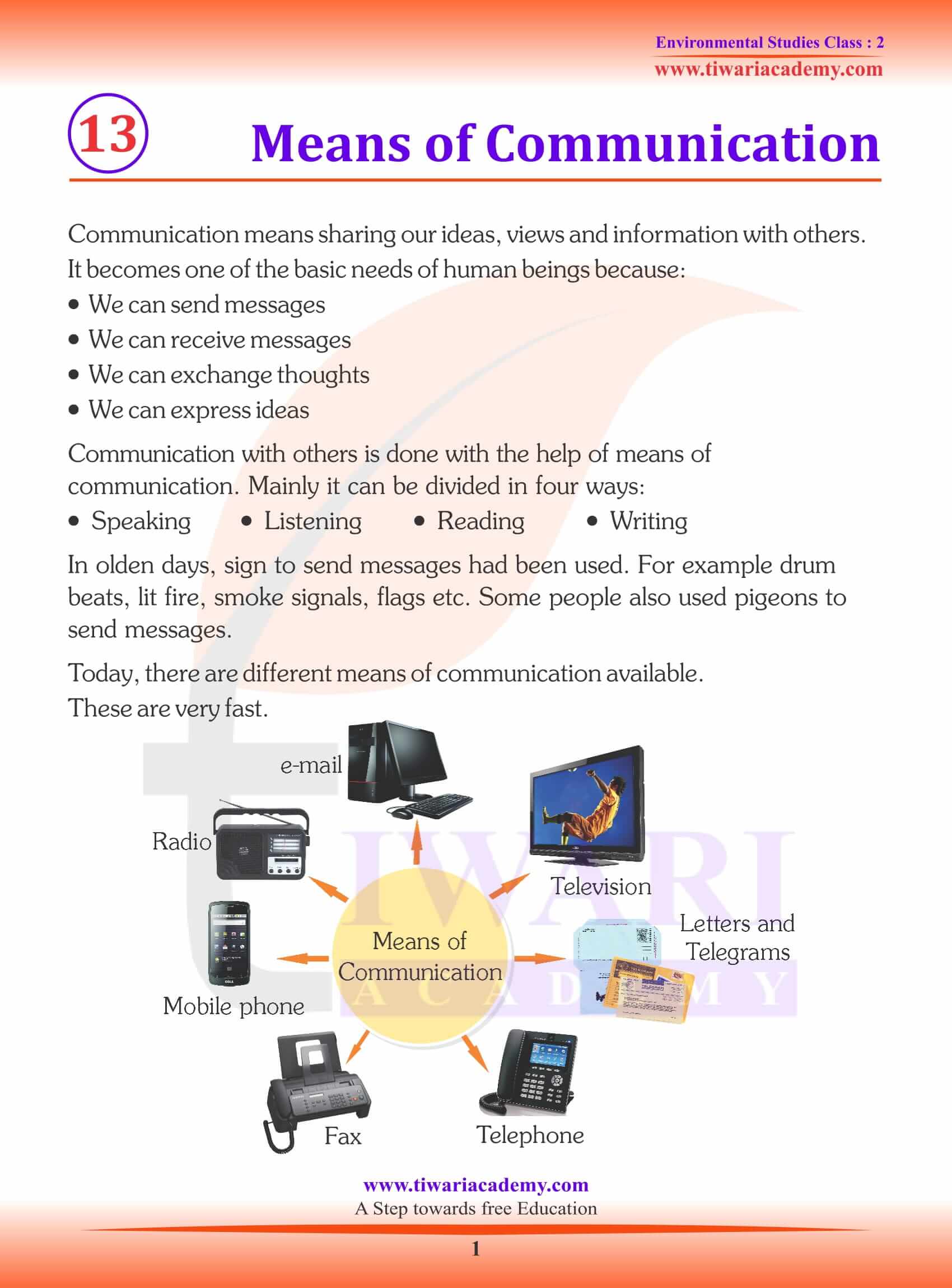 NCERT Solutions for Class 2 EVS Chapter 13