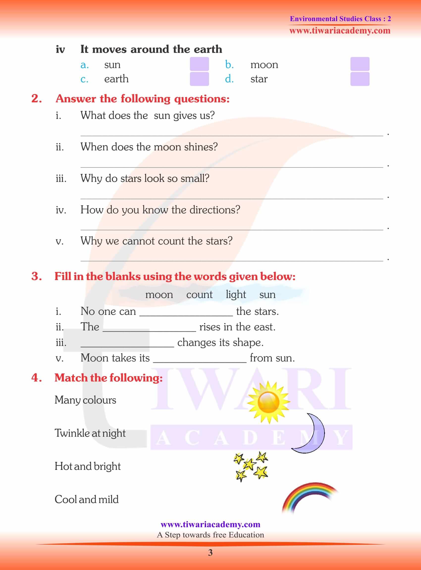 CLASS 2 EVS WORK SHEETS CHAPTER 15 KEEPING HEALTHY 