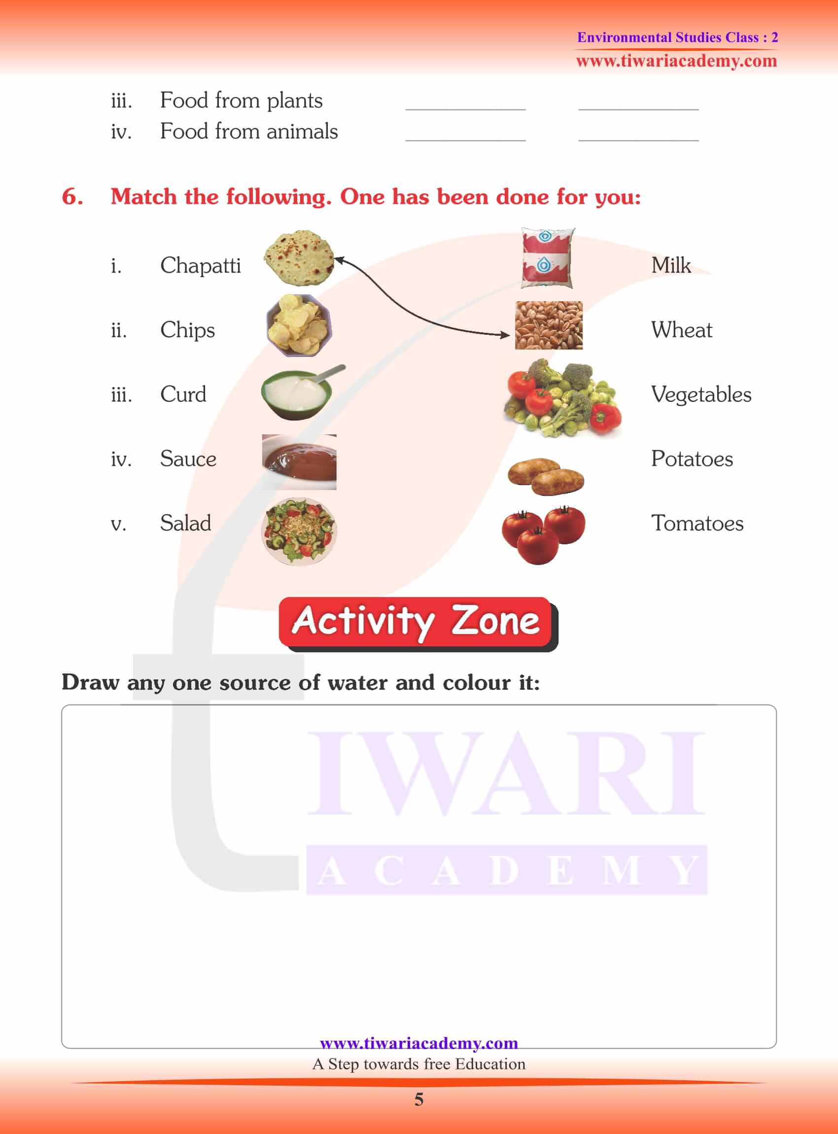 NCERT Solutions for Class 2 EVS Chapter 3 Assignments