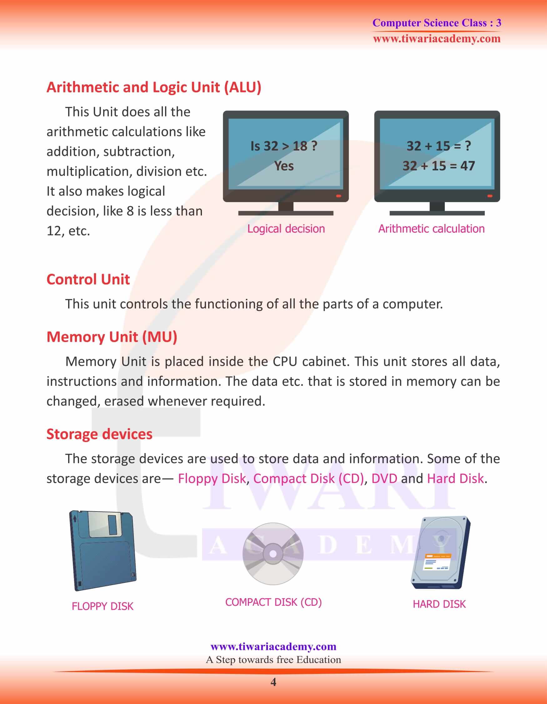 NCERT Solutions for Class 3 Computer Science Chapter 2 Question Answers