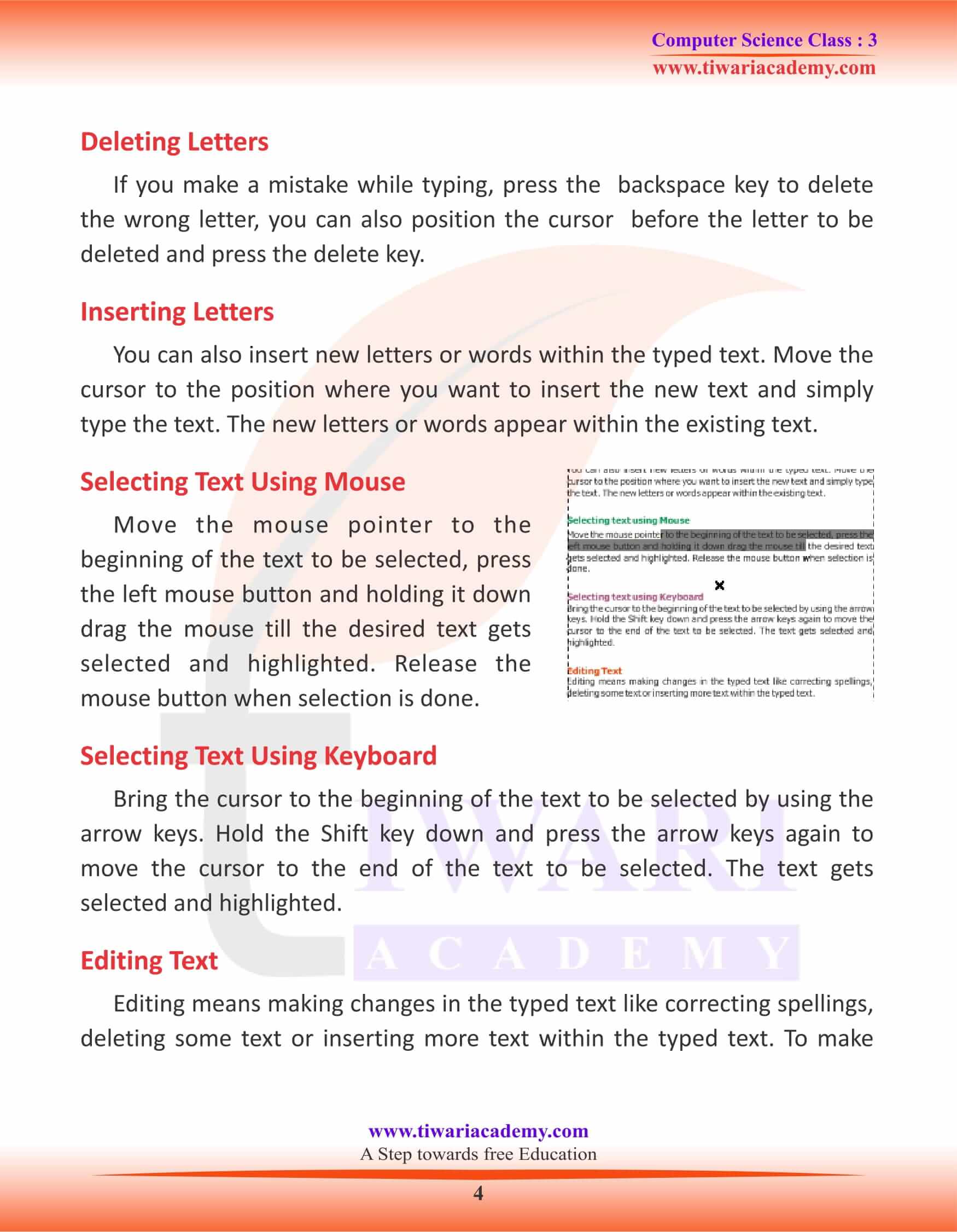 Class 3 Computer Science Chapter 6