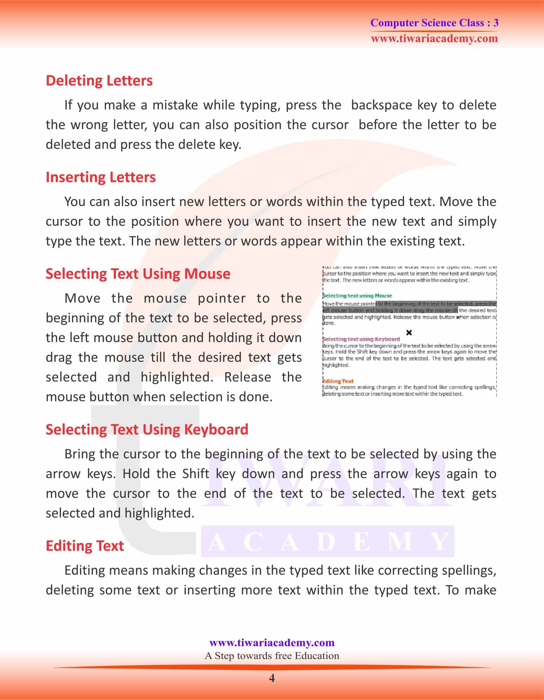 Class 3 Computer Science Chapter 6