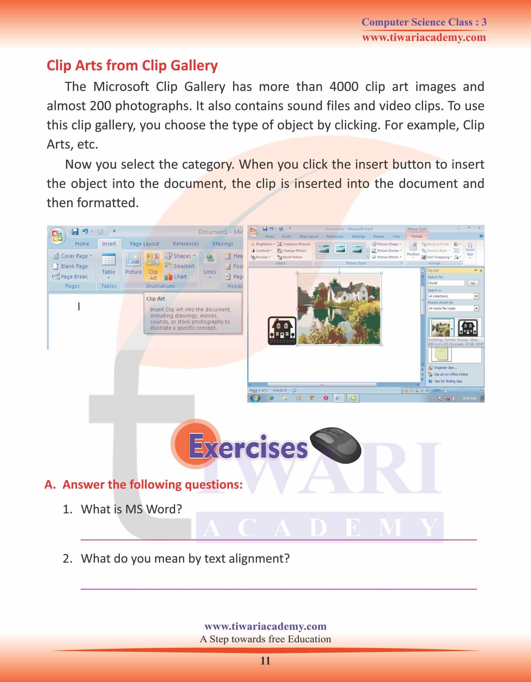 Class 3 Computer Science Chapter 7 Study Material