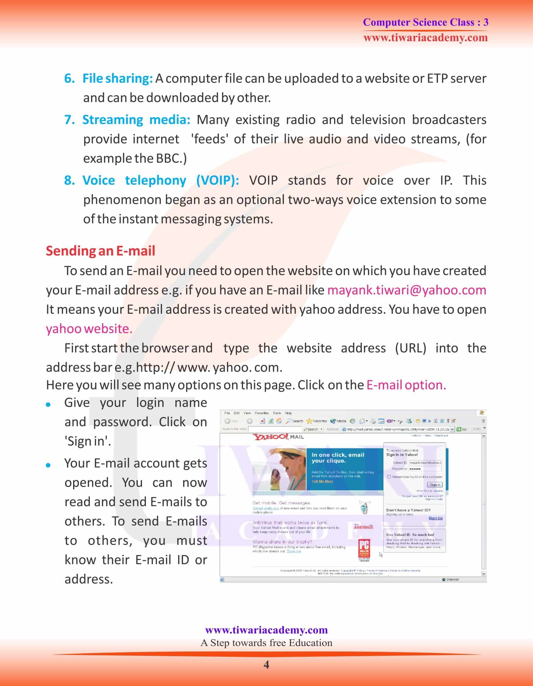 Class 3 Computer Science Chapter 8 Internet